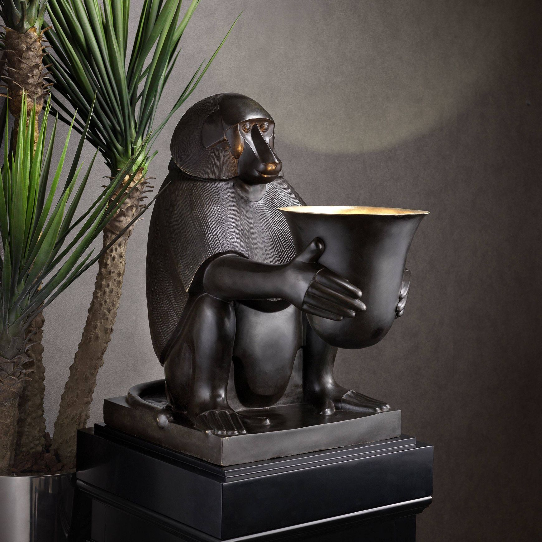 Art Deco Monkey  Table Lamp