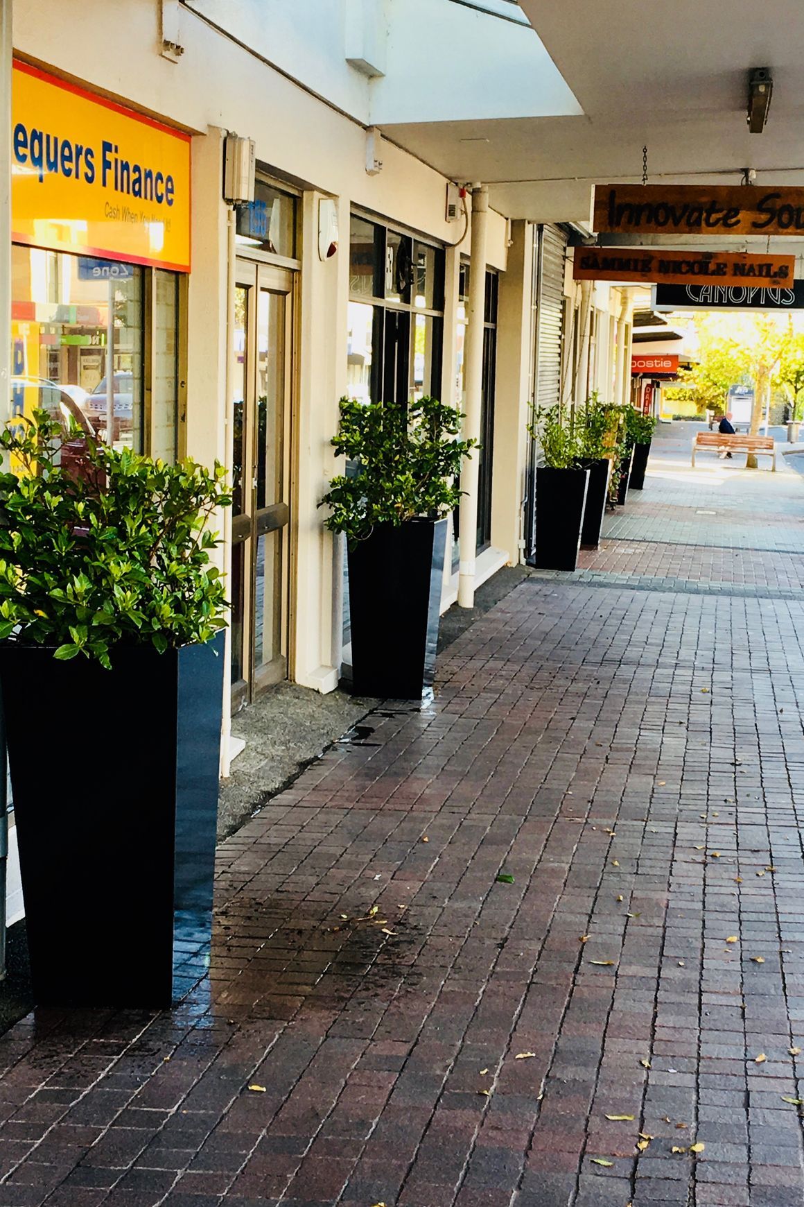 Black Powder Coated Tapered Column Planter 