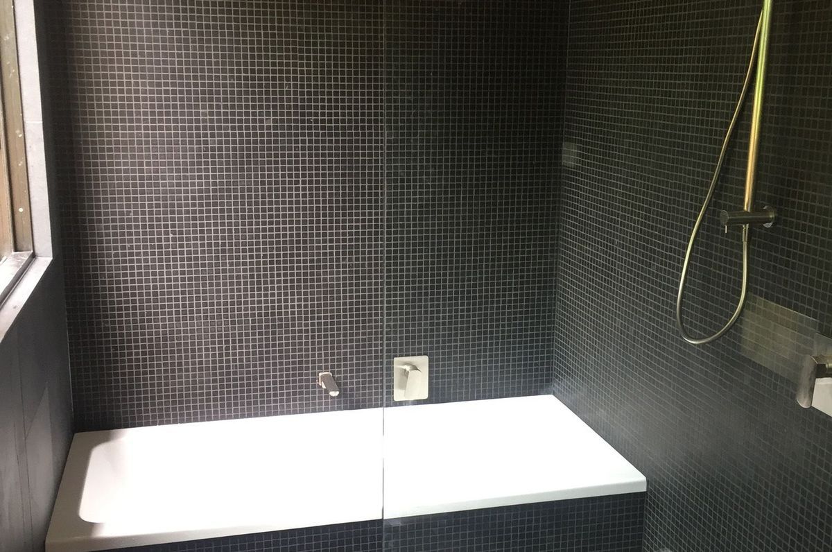 Black Tiled Bathroom