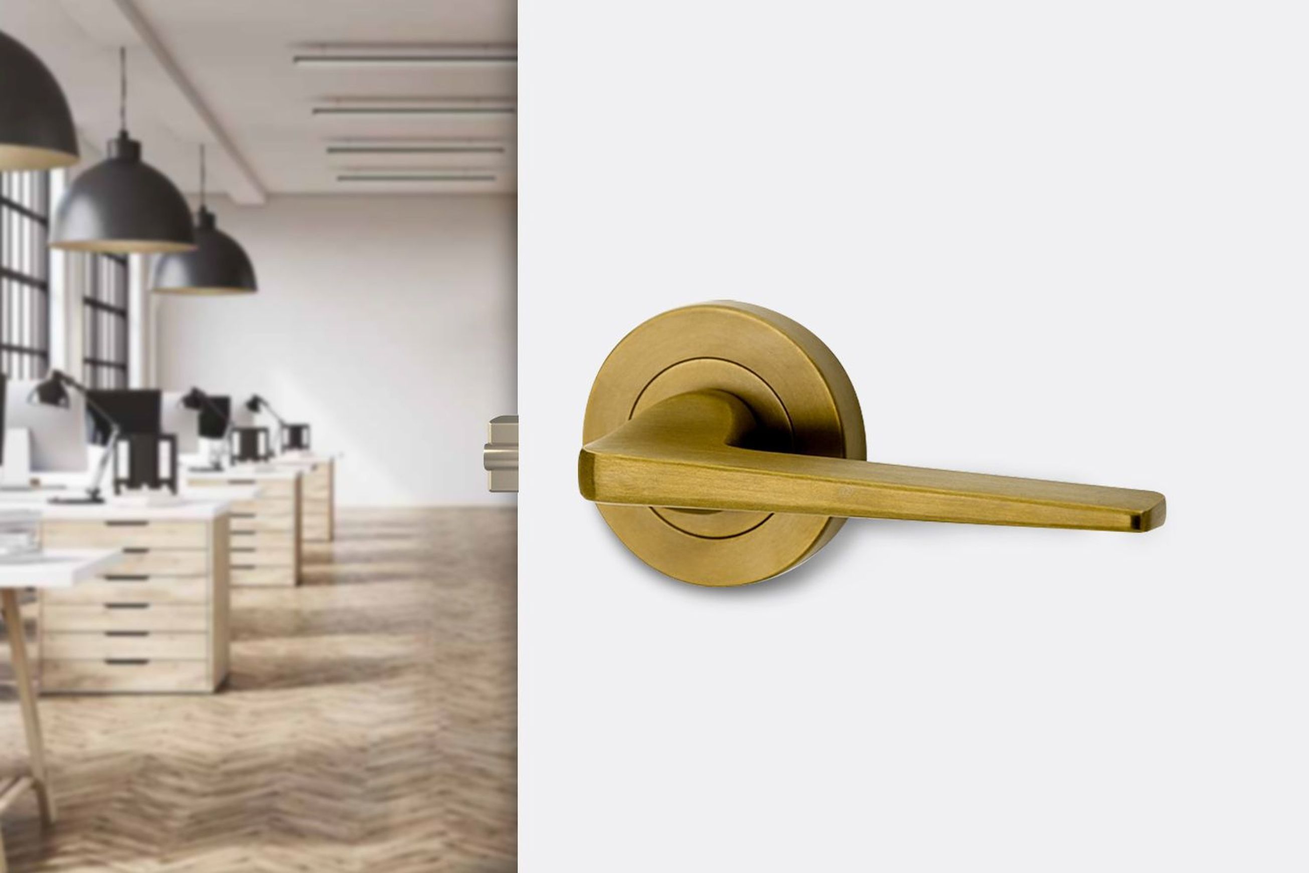 Lockwood Brass Lever Handles