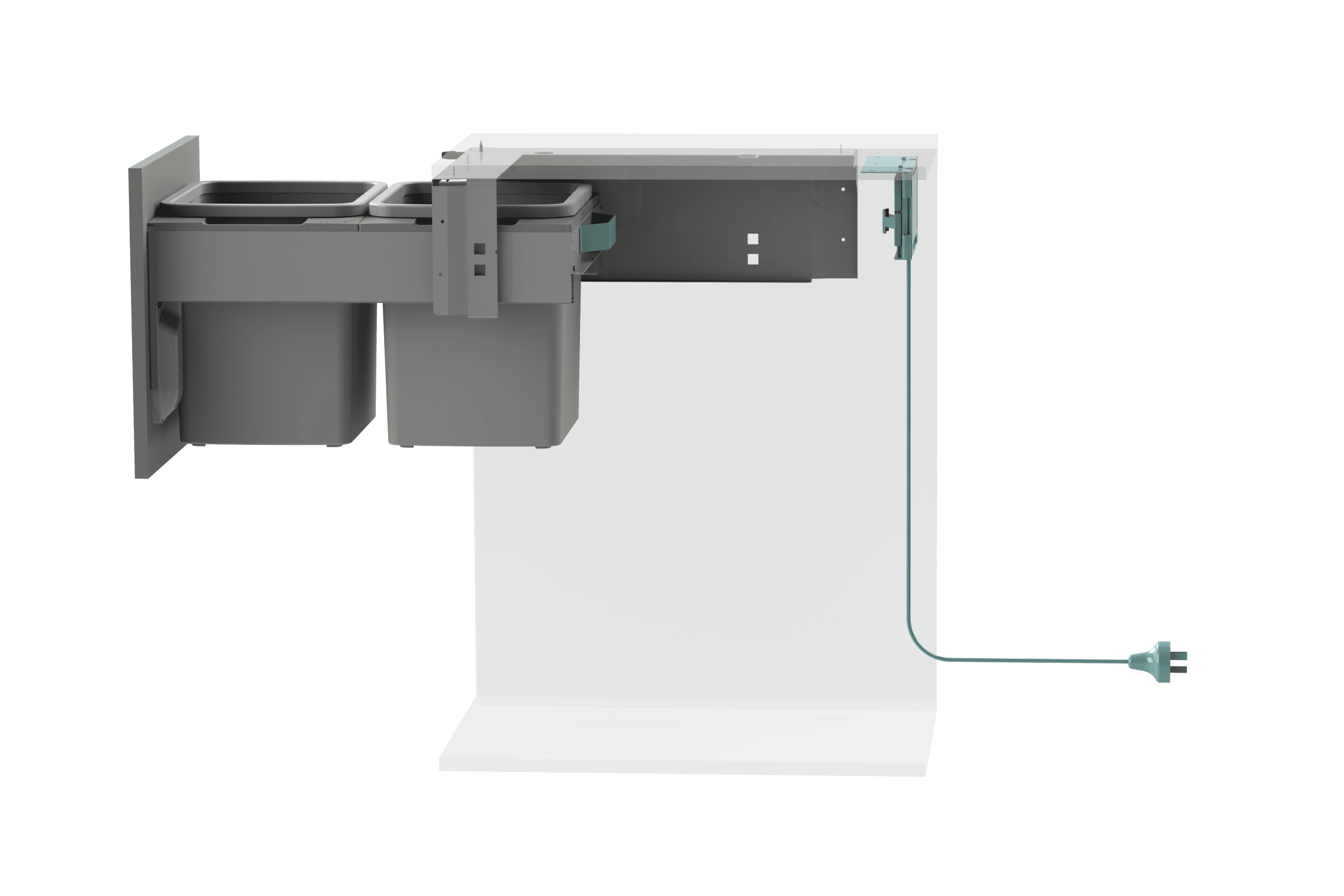 Concelo Waste Bin 2 x 35L Buckets | Door Pull