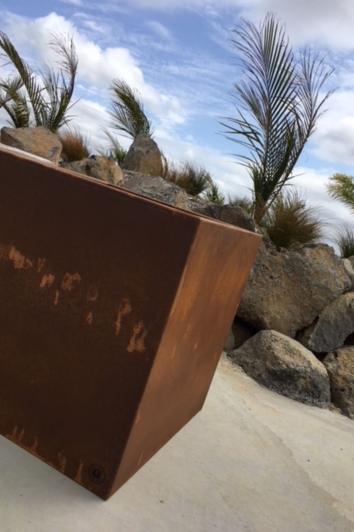 Corten Cube Planter