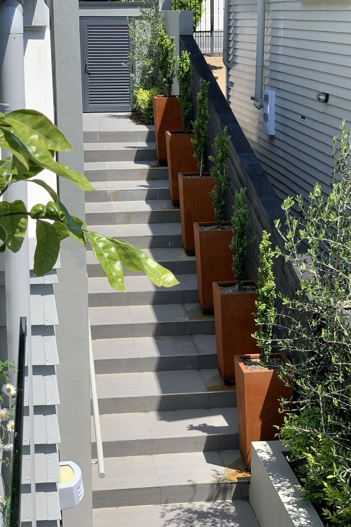 Corten Tapered Column Planter
