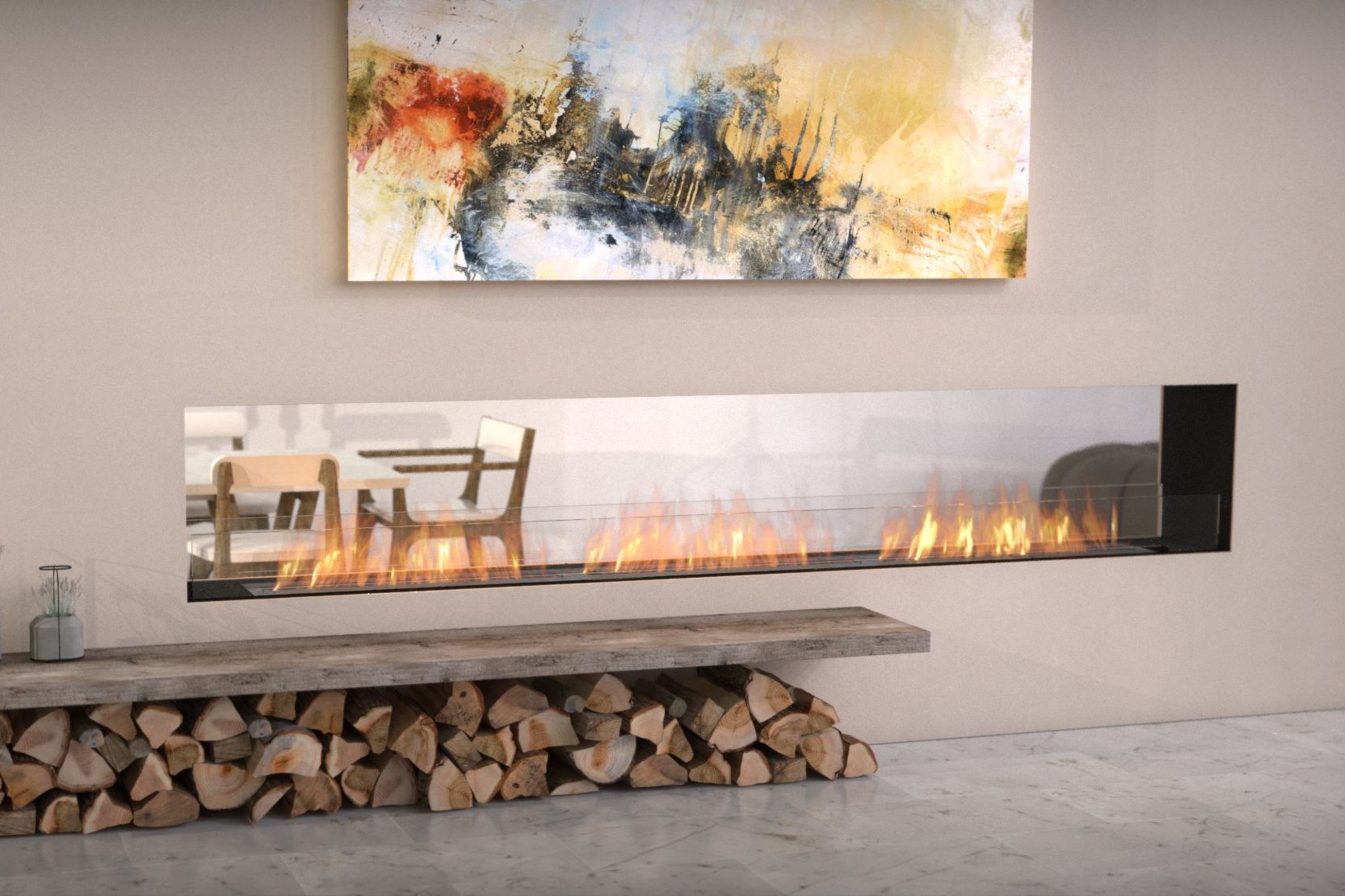 EcoSmart Flex Double Sided 122 Fireplace 