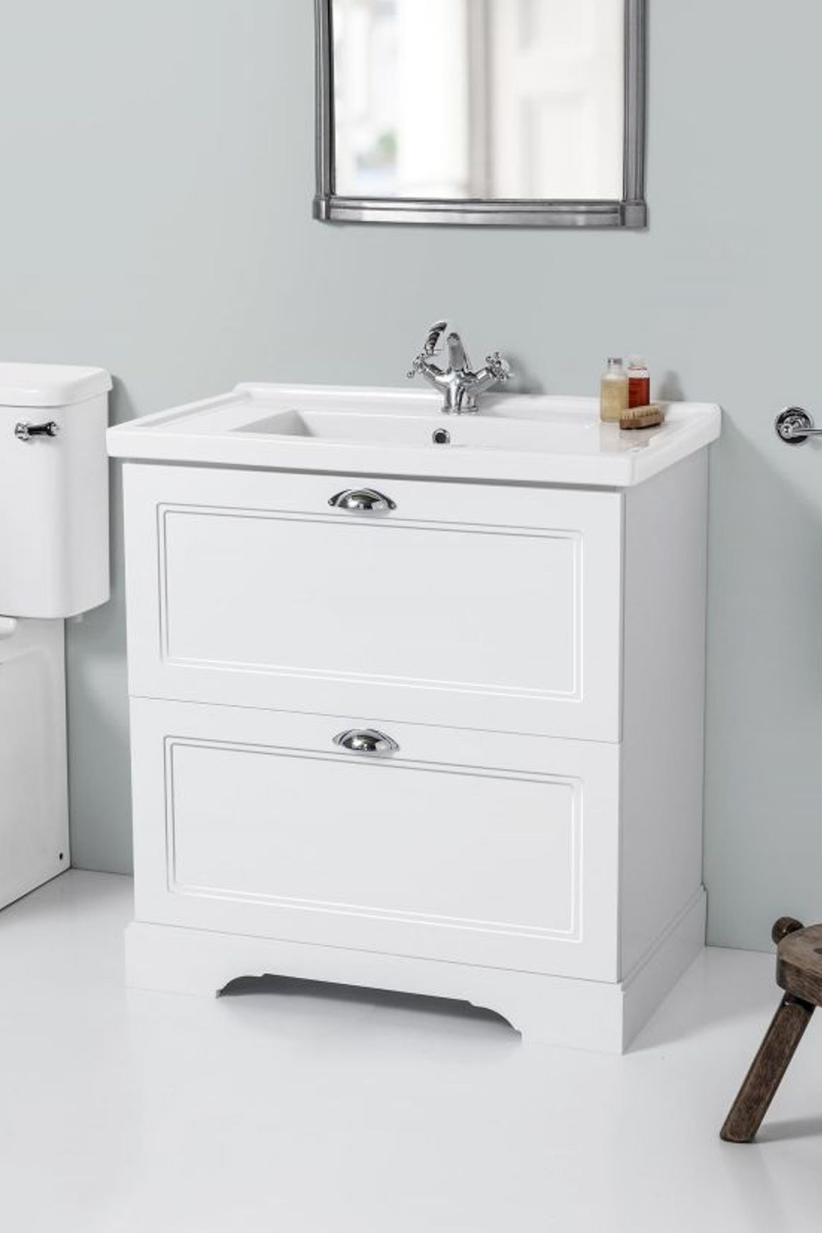 English Classic Floorstanding Vanity, 2 Drawers