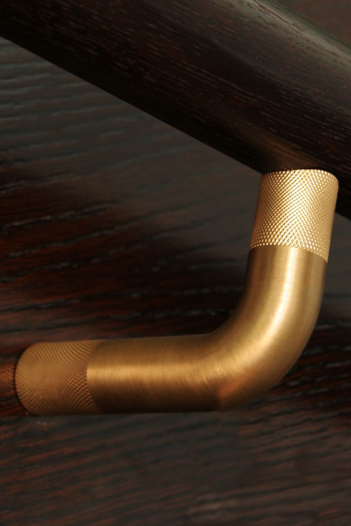 HB580 Knurled Solid Bronze StairRail Bracket | Handrail