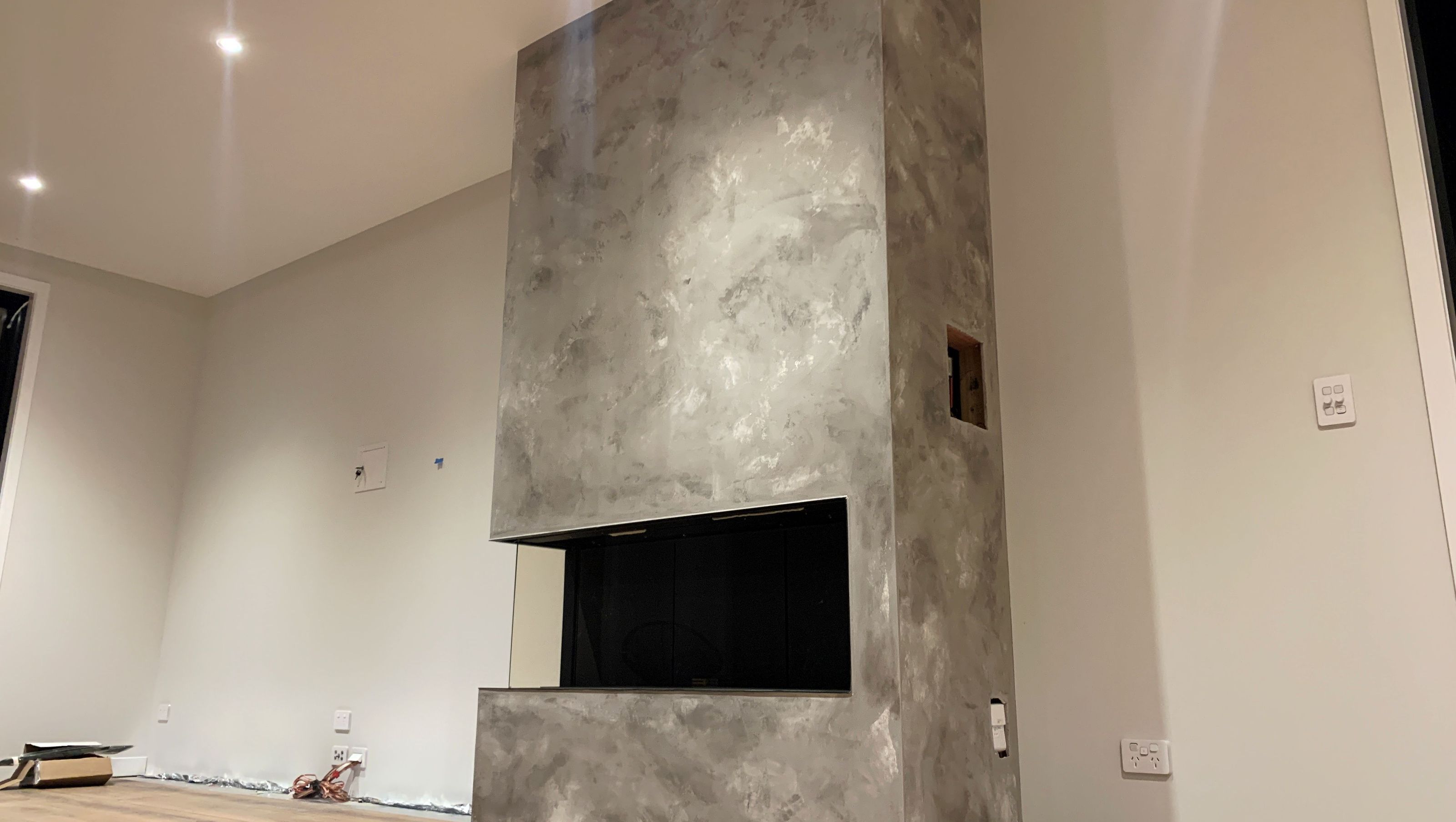 Custom Cloudy Fireplace