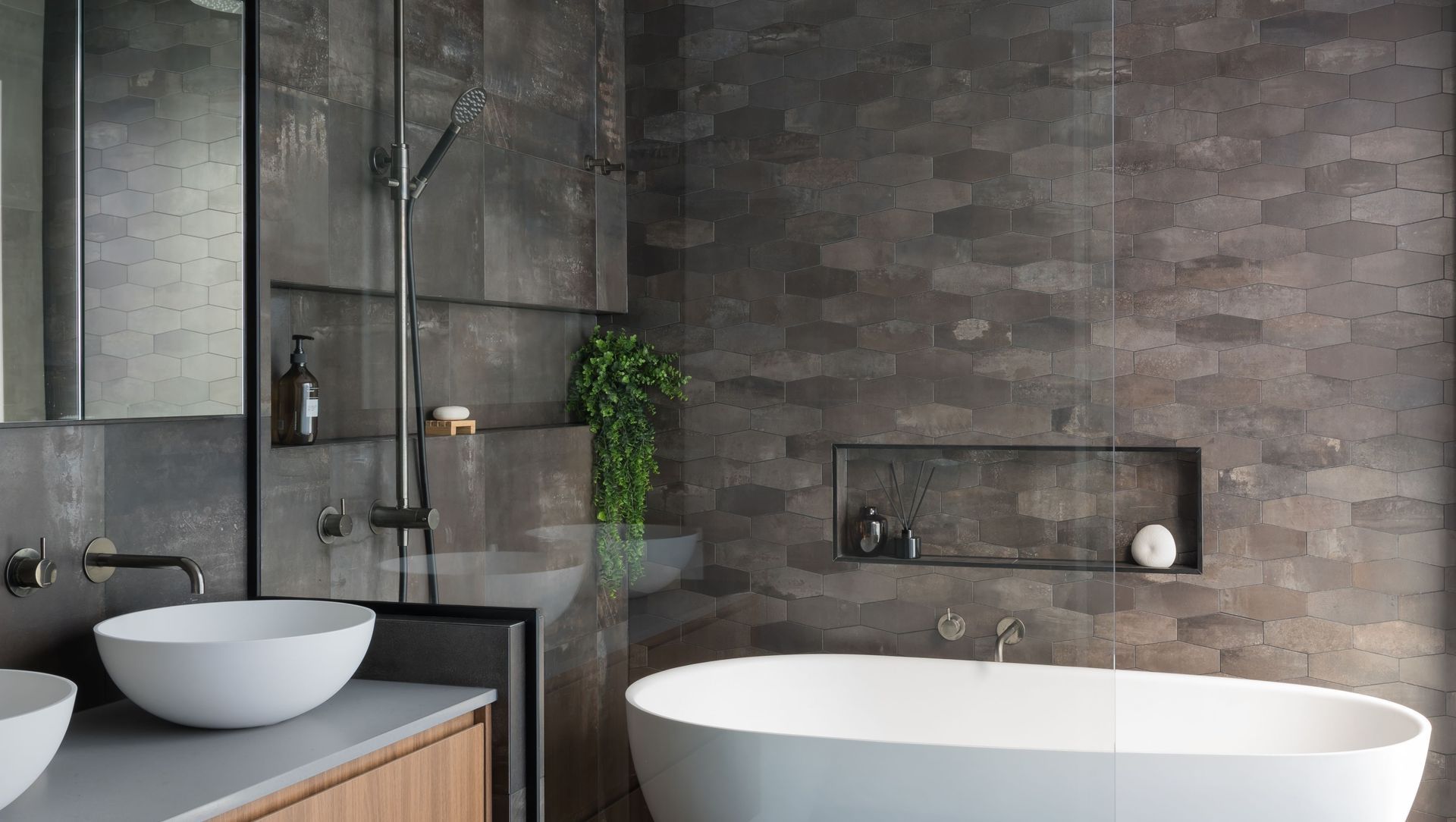 Ensuite Bathroom - walk in wet room with bath and shower