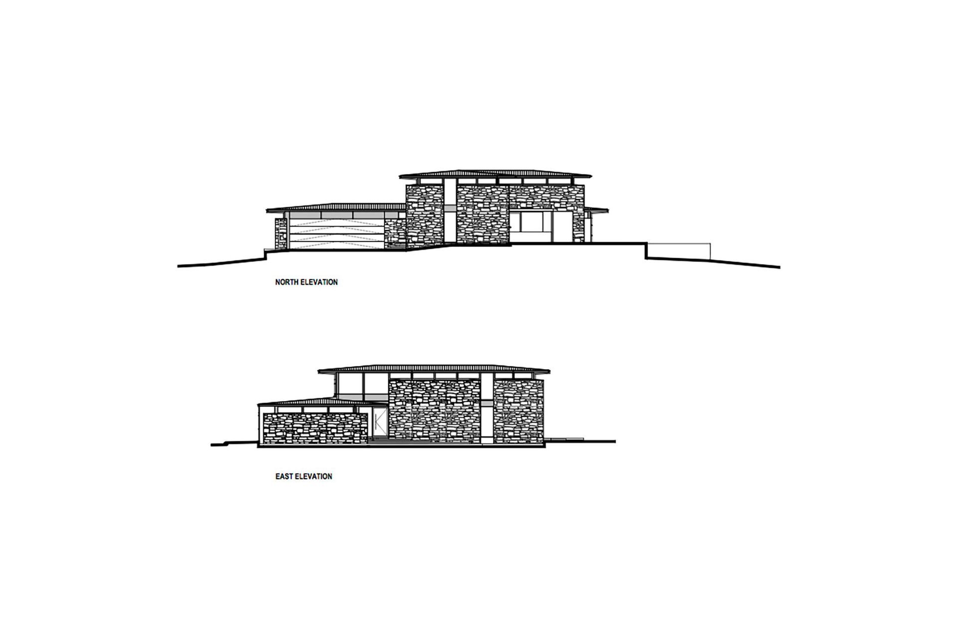 Nau Mai north and east-facing elevations by O'Neil Architecture.