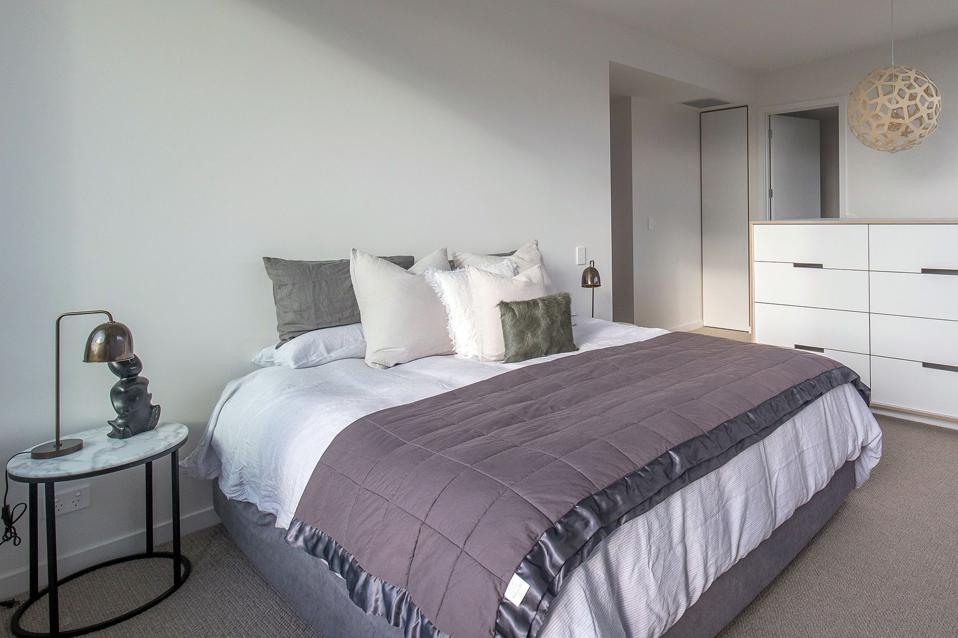 A typical bedroom.
