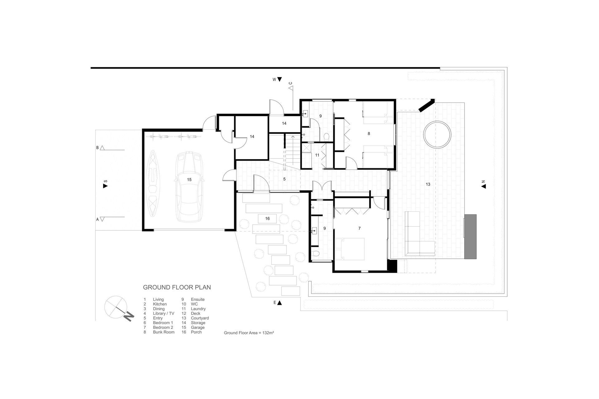 The ground-floor plan by Julian Guthrie Architecture.