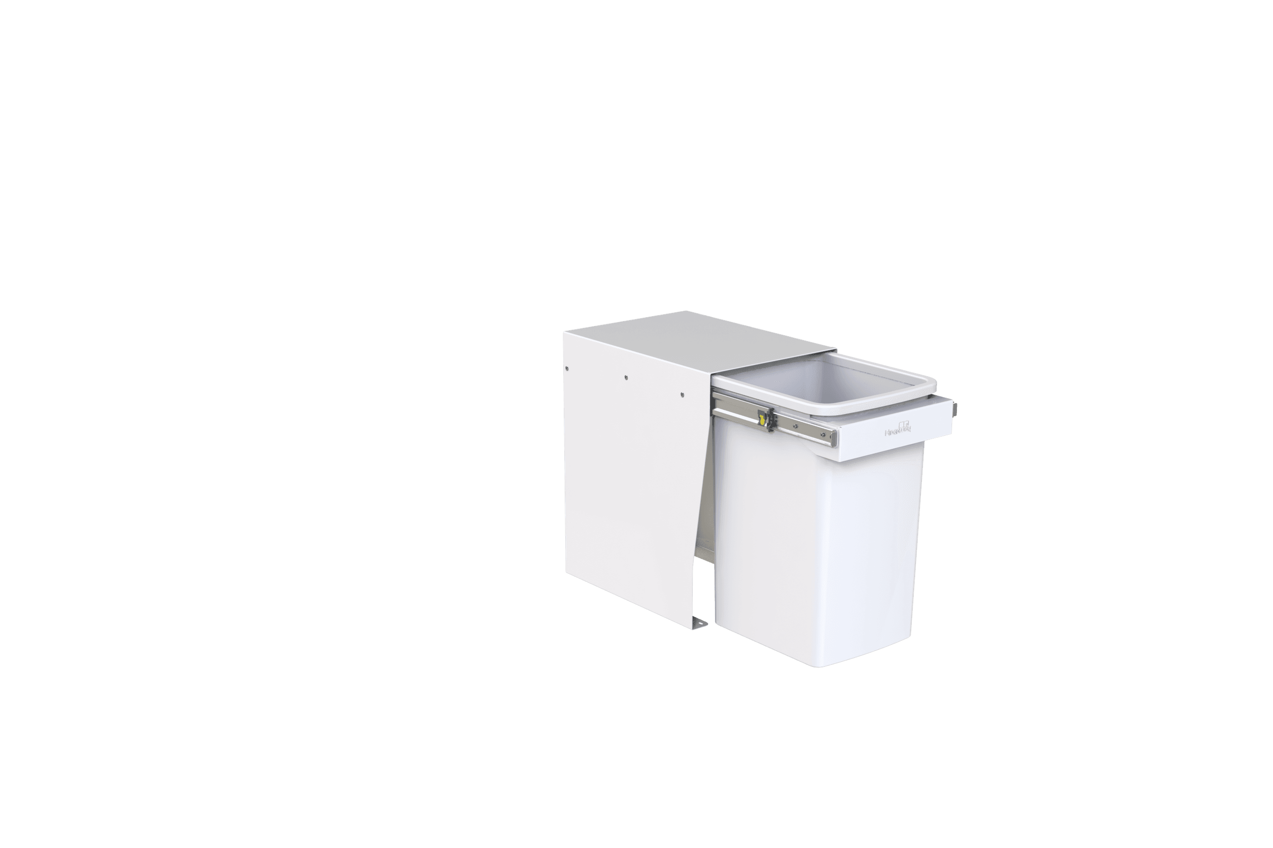 Compact Bin Storage - 1 x 20 Litre Bucket Floor Mounted - Handle Pull