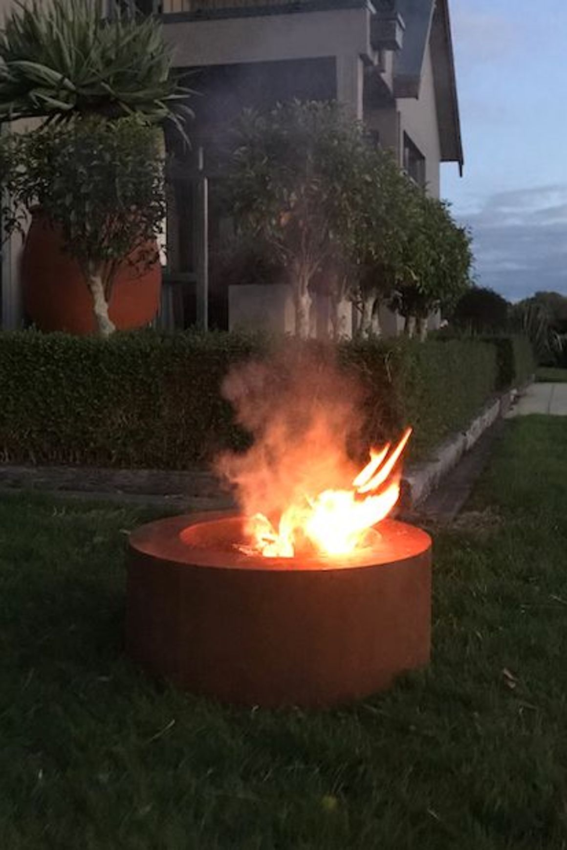 Steel Wheel Corten Fire Pit