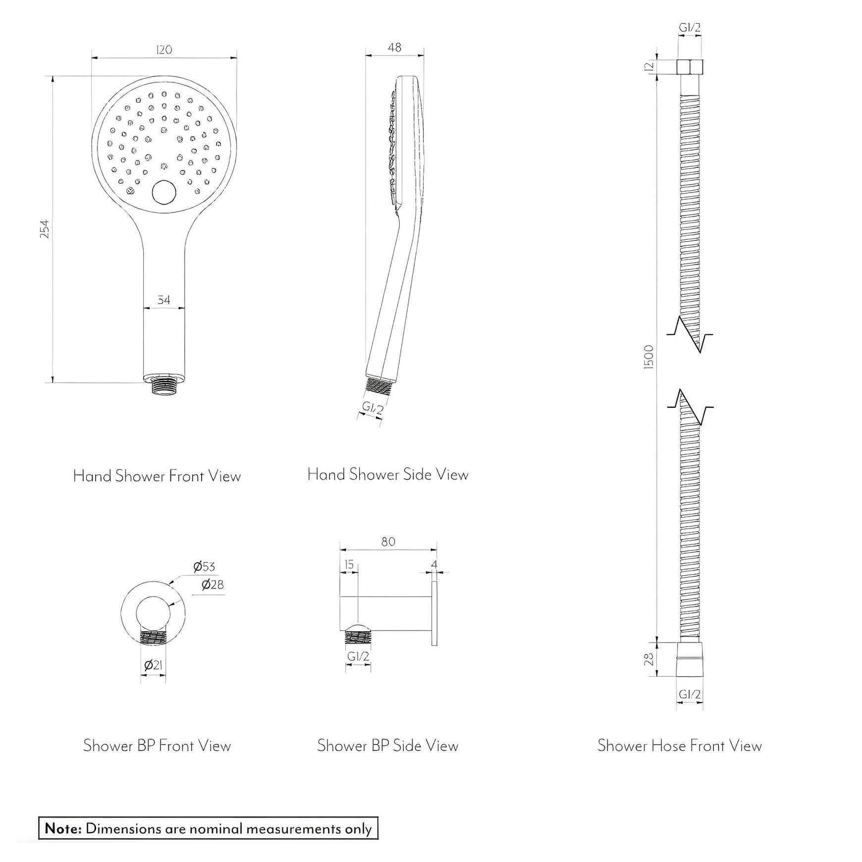 Aliro Accessible 3-Function Hand Shower Set - Brushed Gunmetal