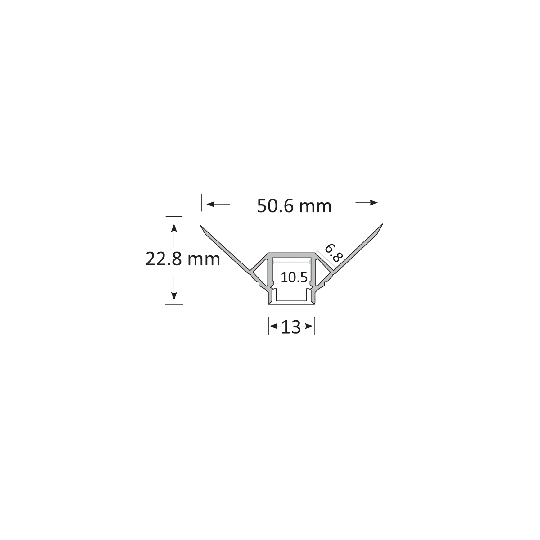 TL004 Corner Bead LED Profile | Plaster Trim with Light