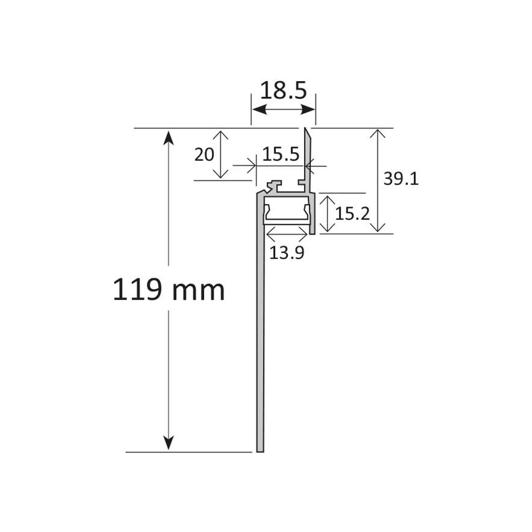 TL013 Plaster In LED Strip Profile for Cove Lighting