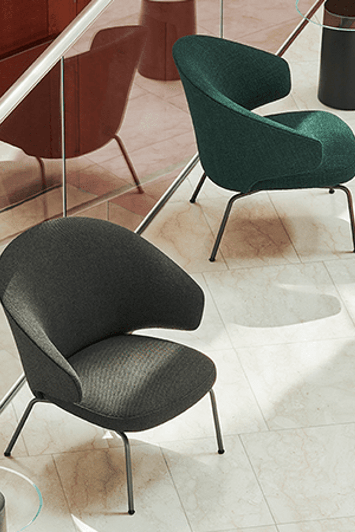 Let Lounge Chair Steel Legs by Fritz Hansen