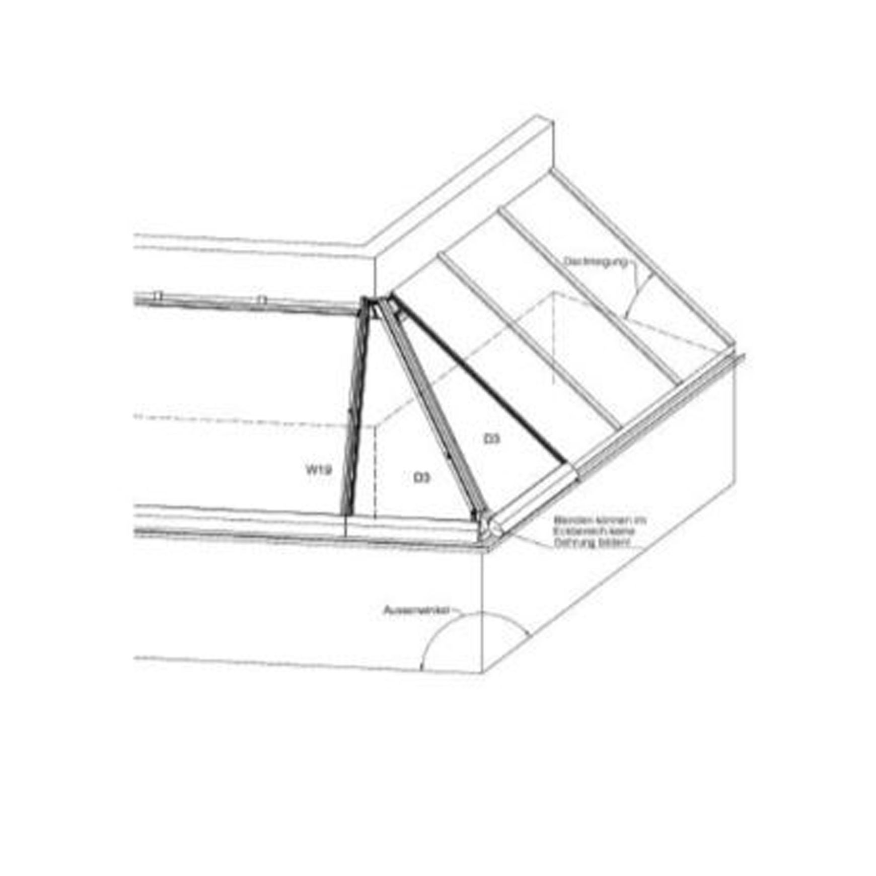 D3 Conservatory Awning (Triangular) | Warema dimensions