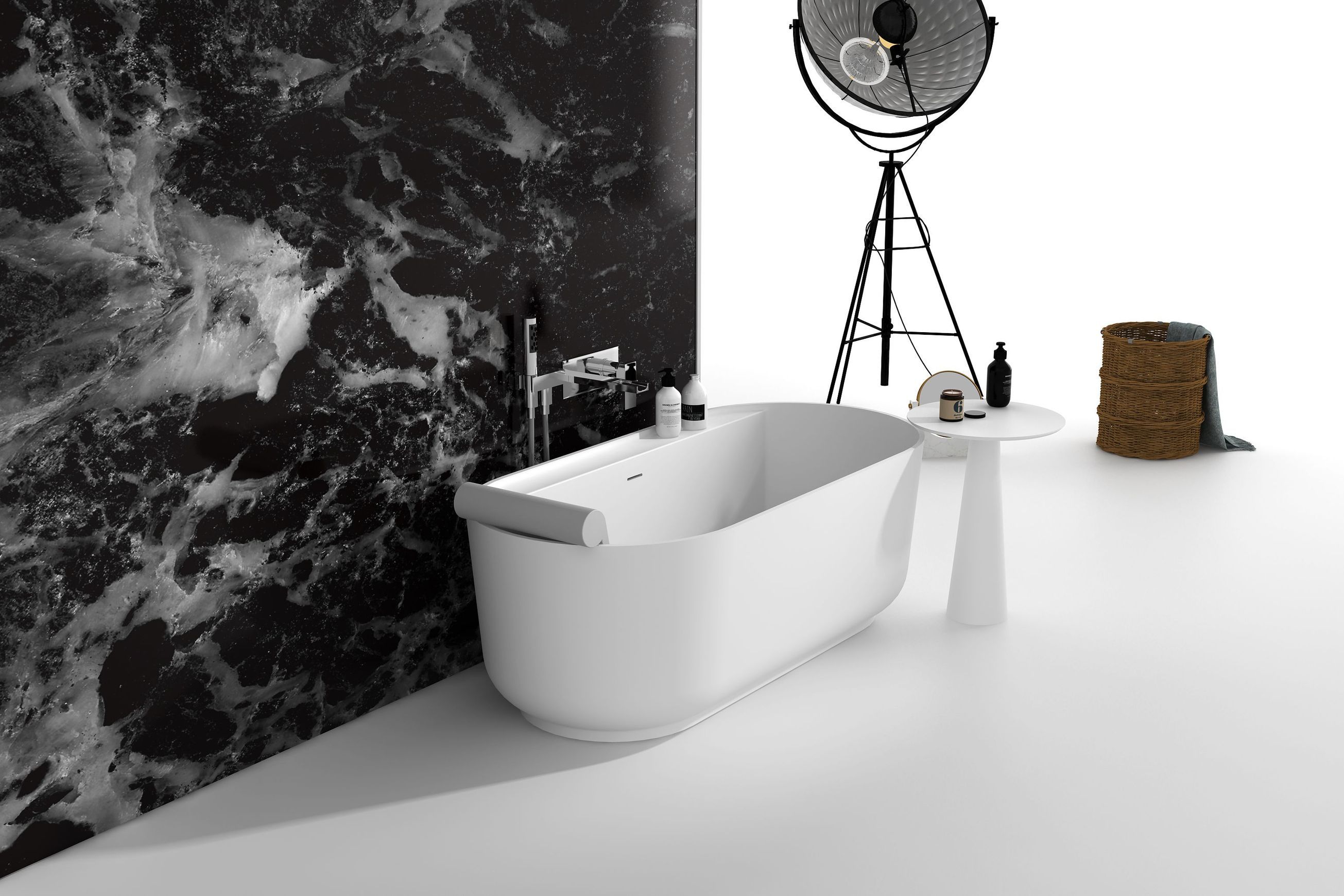 G65176 Back-to-wall Freestanding Bath 1600mm