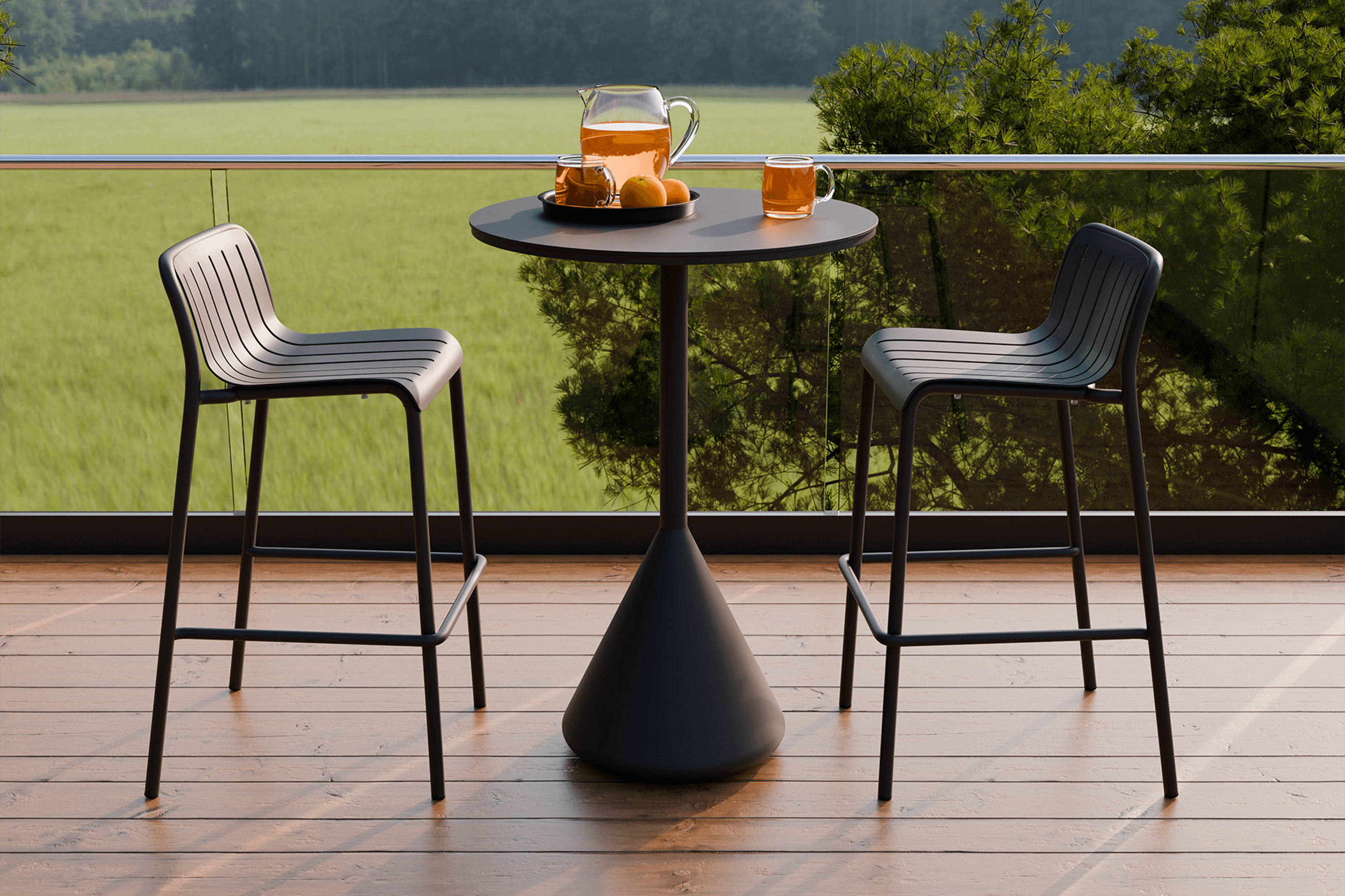 Kora High Bar Table Aluminium - Outdoor