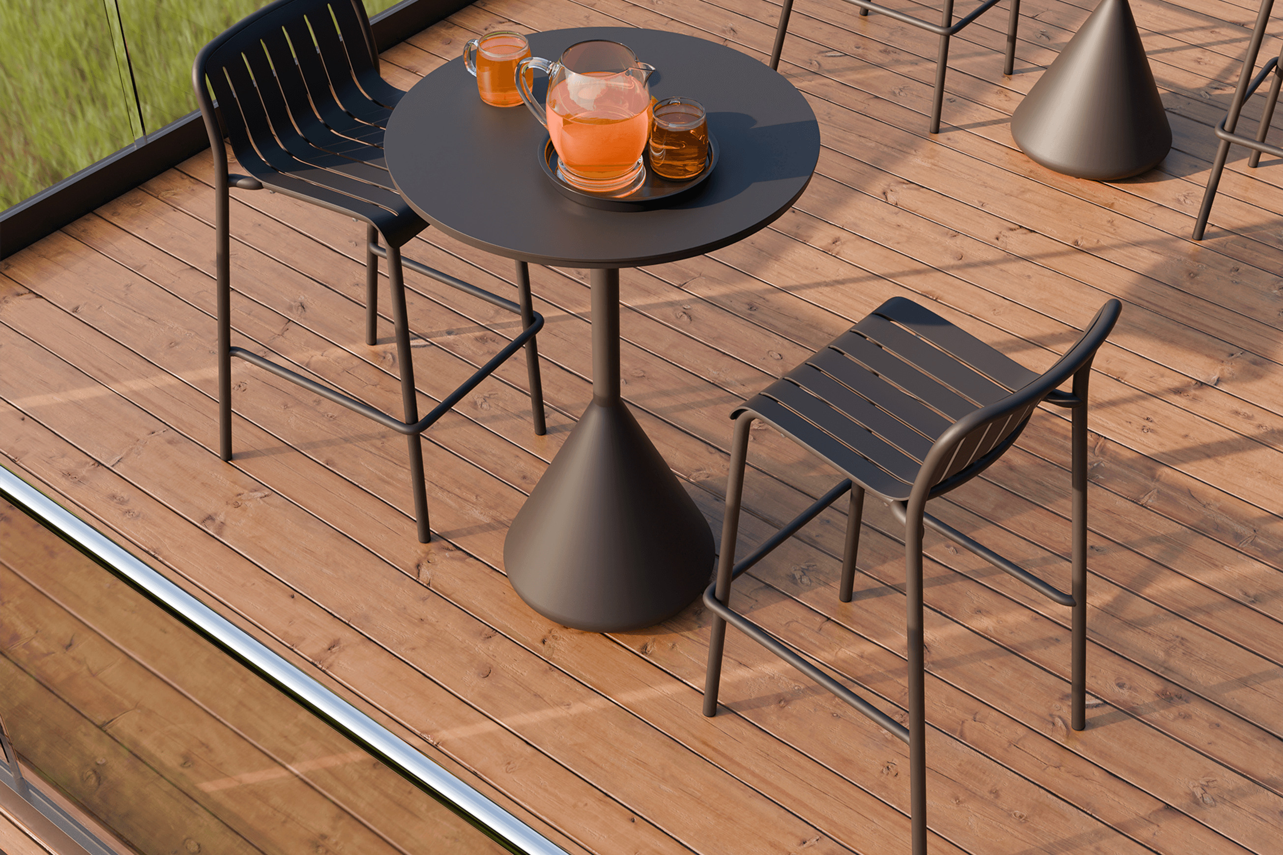 Kora High Bar Table Aluminium - Outdoor