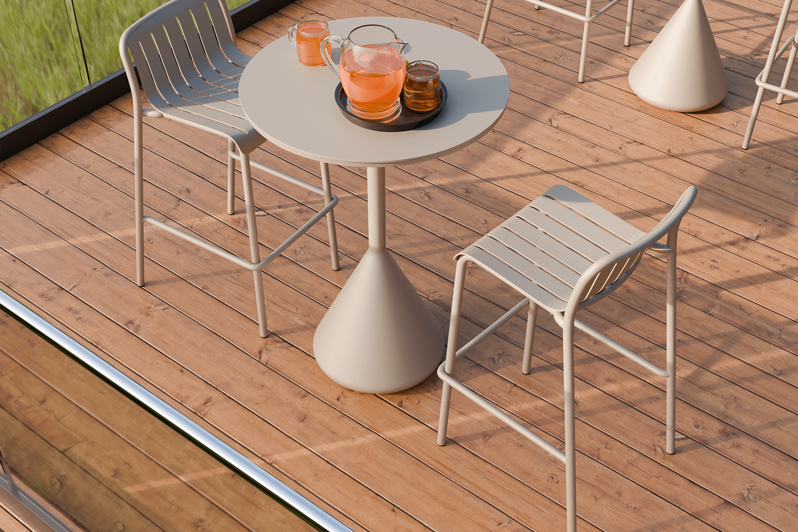 Kora High Bar Table Aluminium - Outdoor