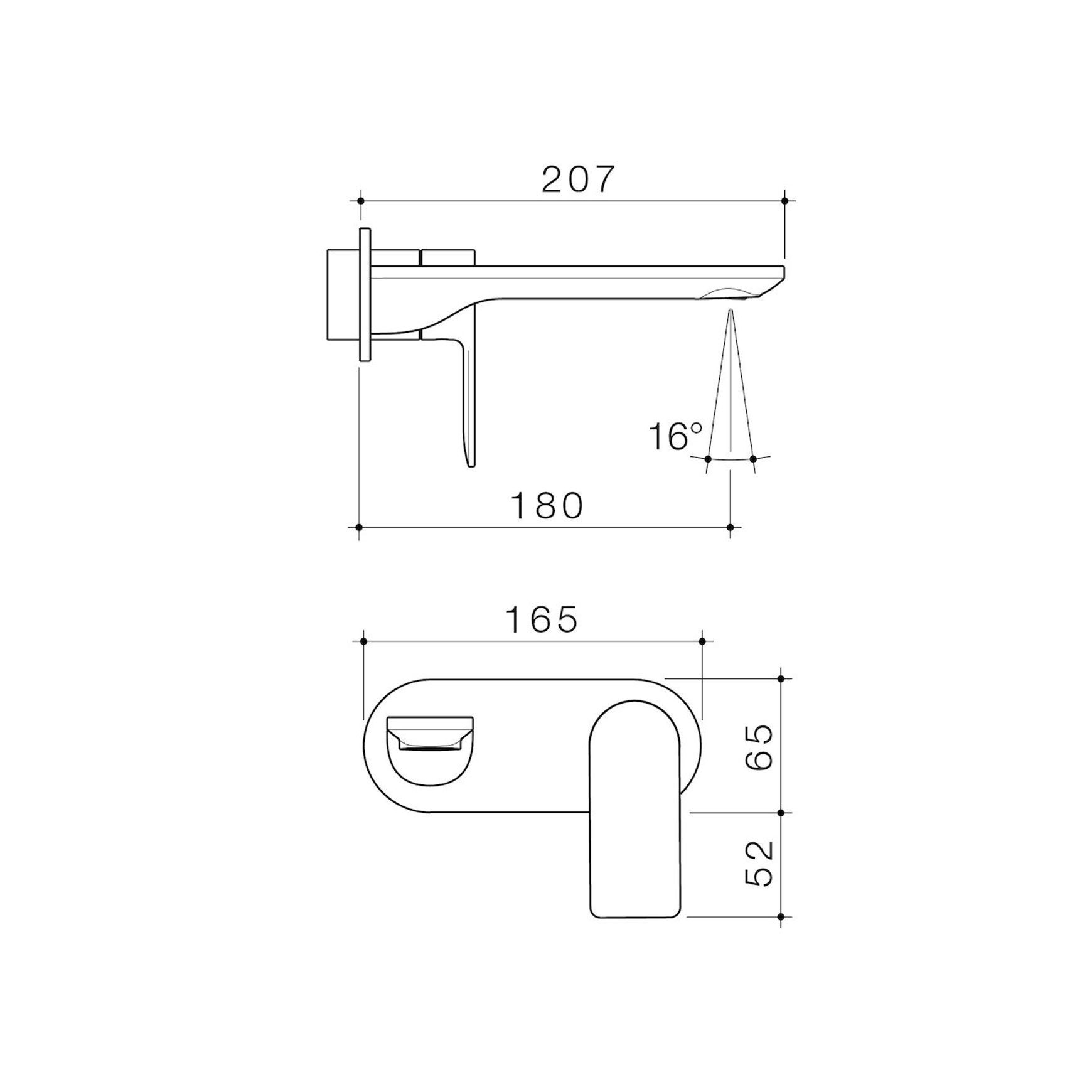 Urbane II Wall Basin/Bath Trim Kit 180mm Round Cover