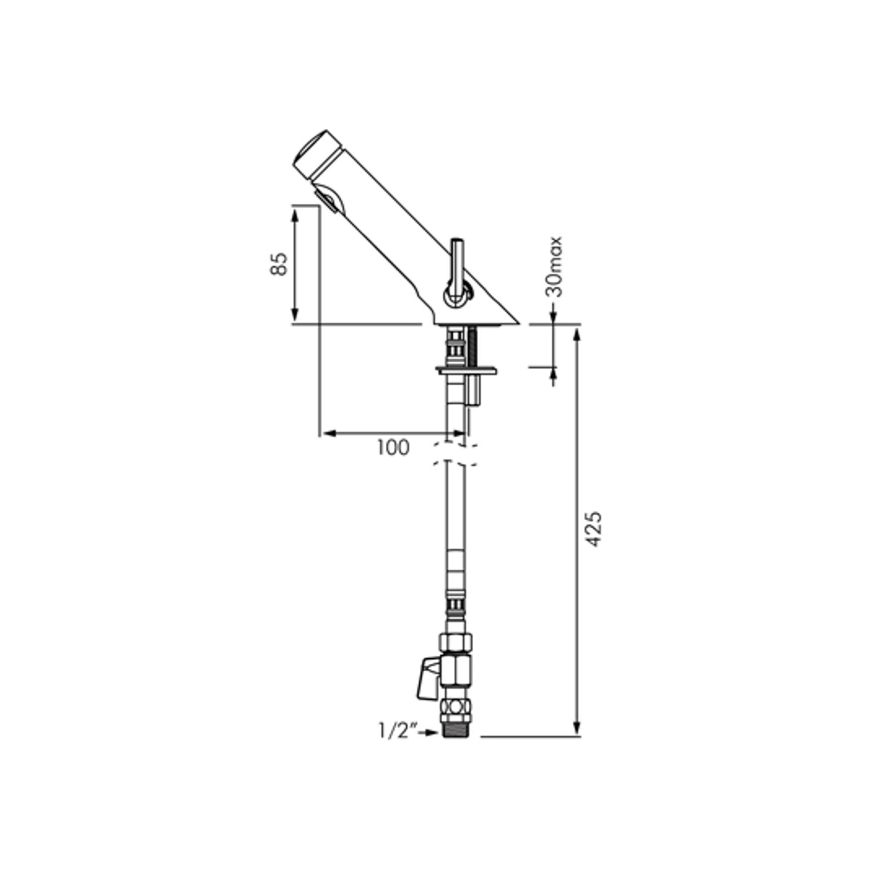 Delabie Temposoft Mix 2 Time Flow Basin Mixer