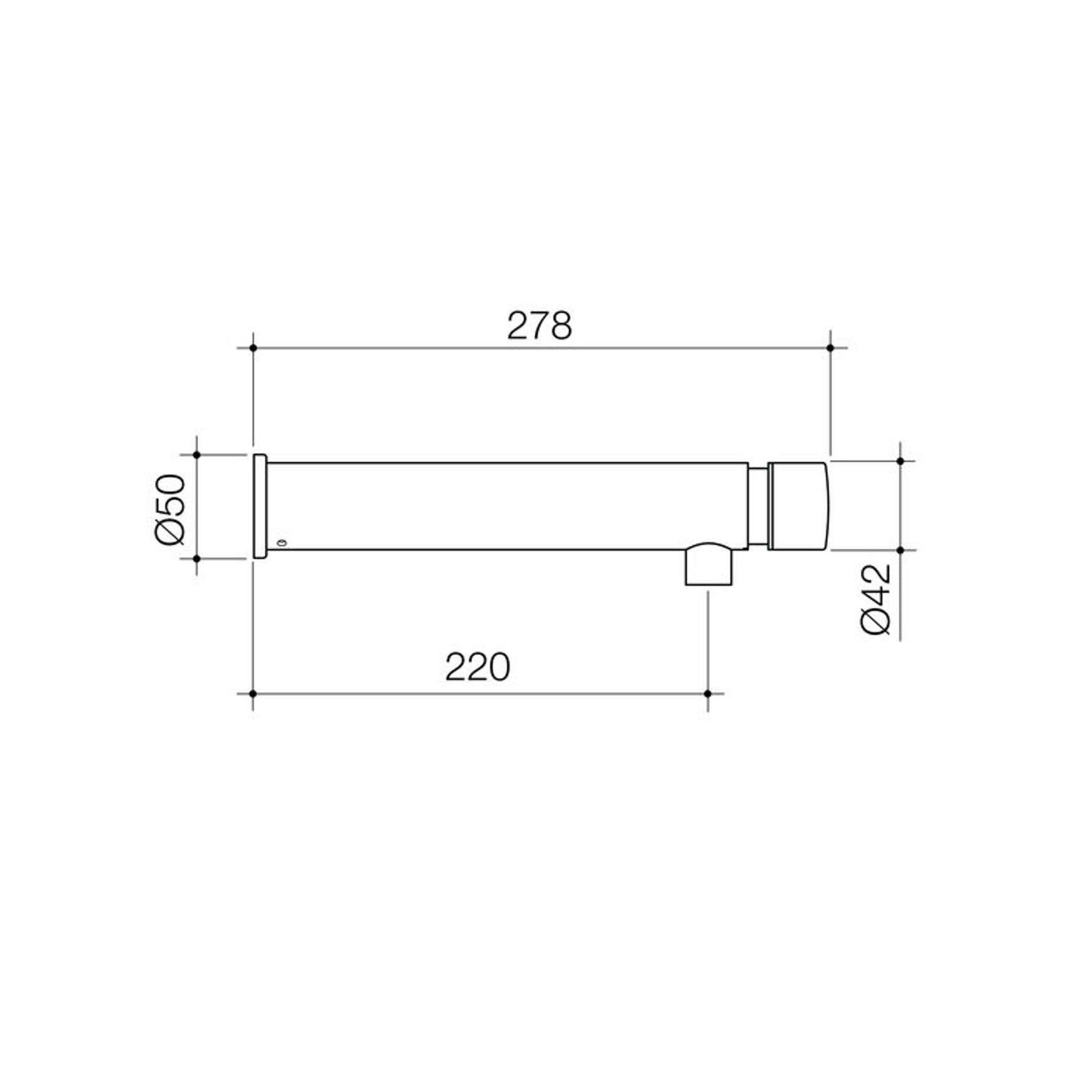 Civic Wall Push Timed Flow 220mm Tap