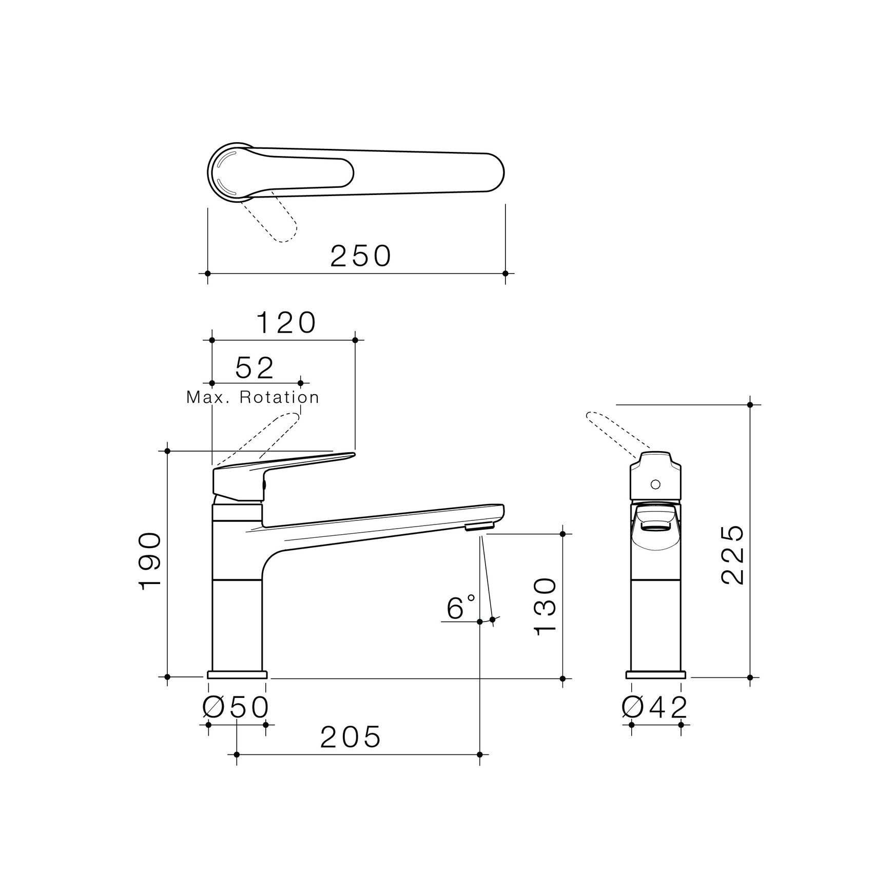 Opal Sink Mixer - Lead Free