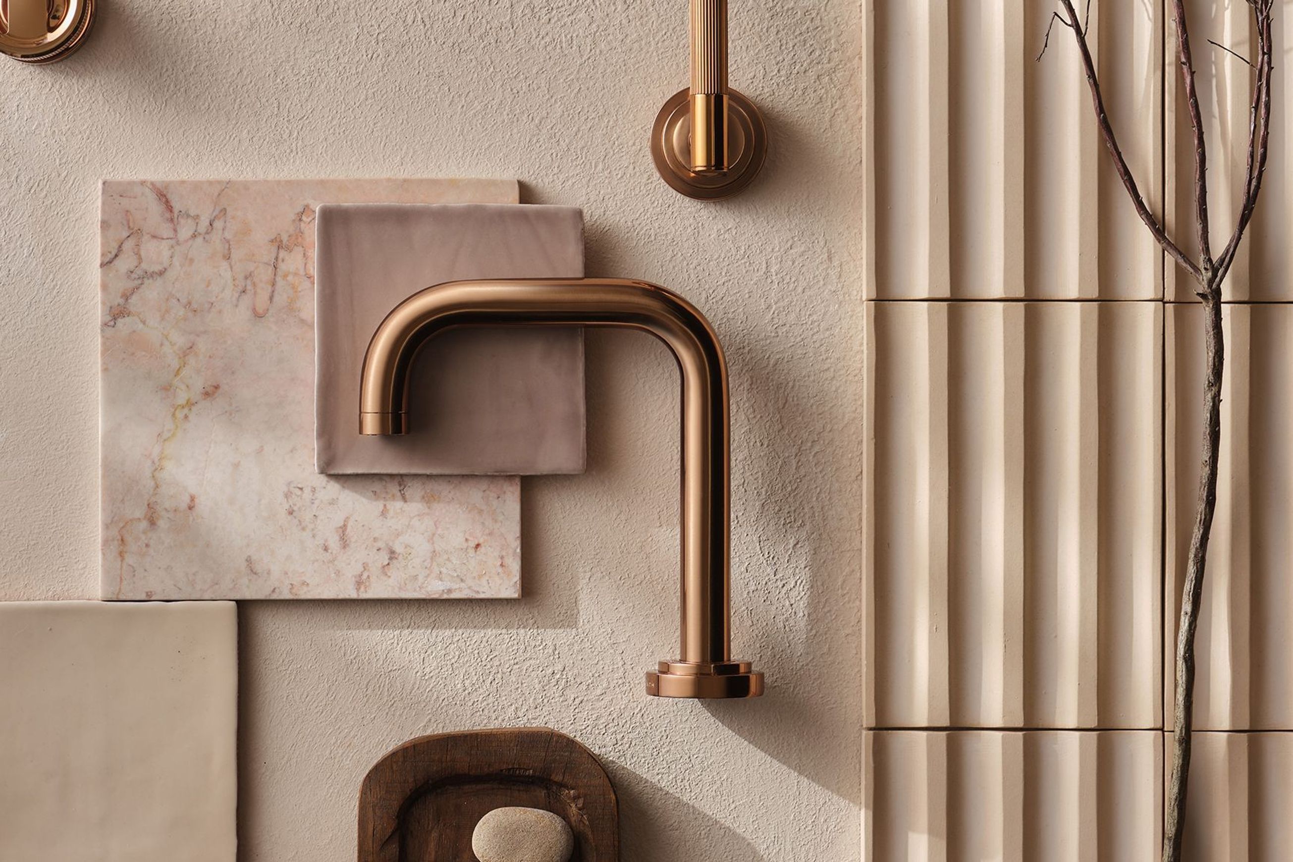 Lathe - Wall mounted basin tap with levers