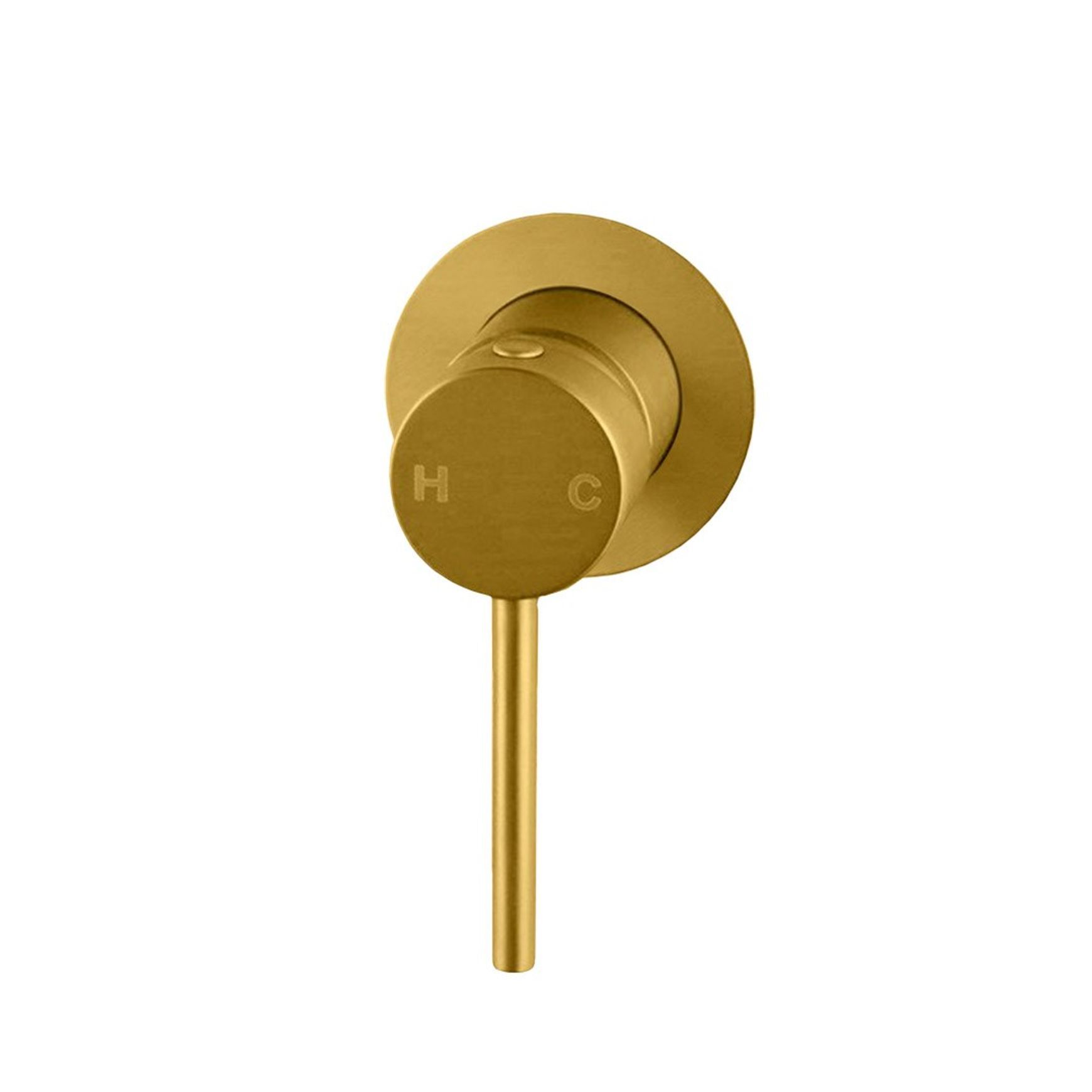 Lucid Pin Wall Mixer Brushed Brass
