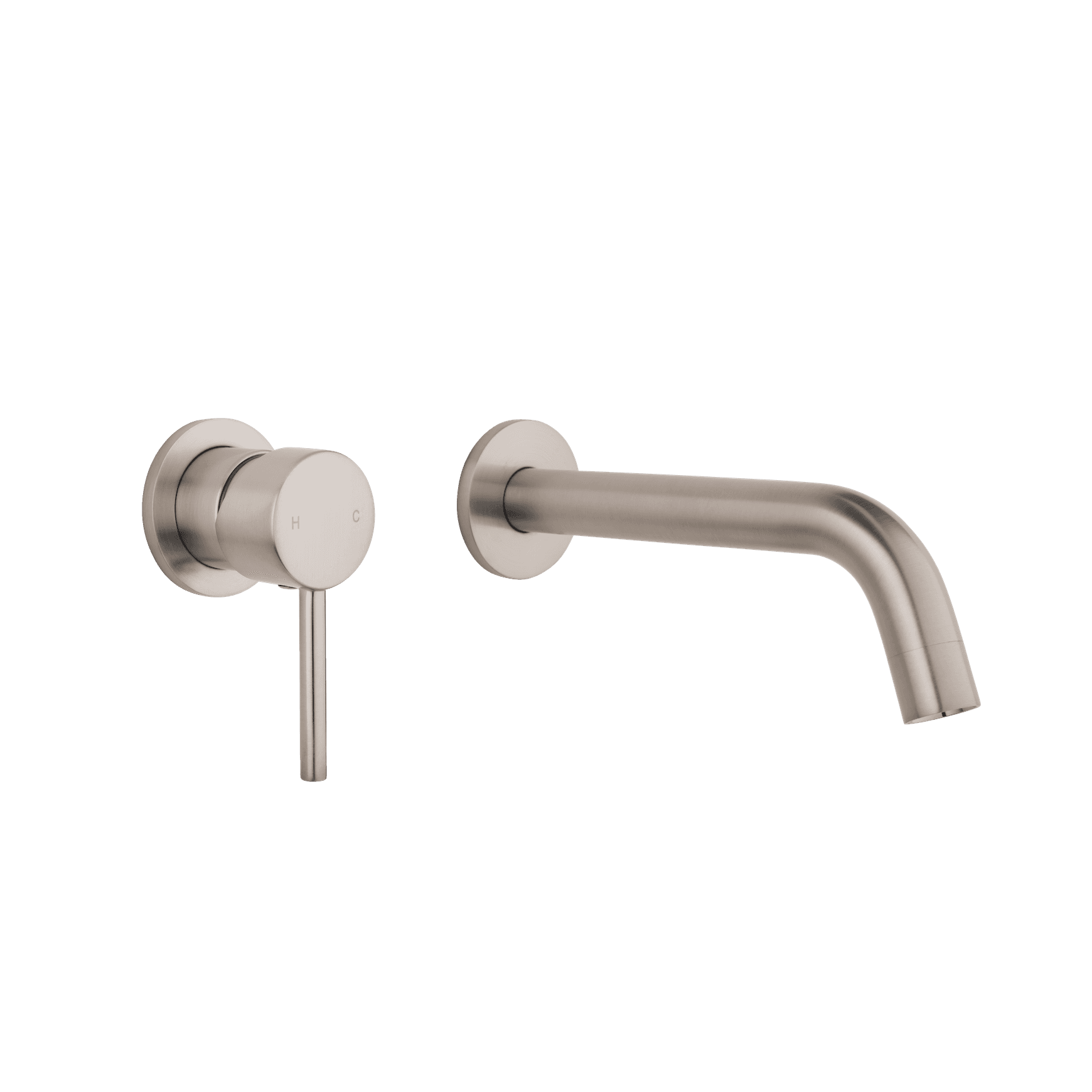 Elysian Minimal Mixer & Spout Set - Brushed Nickel