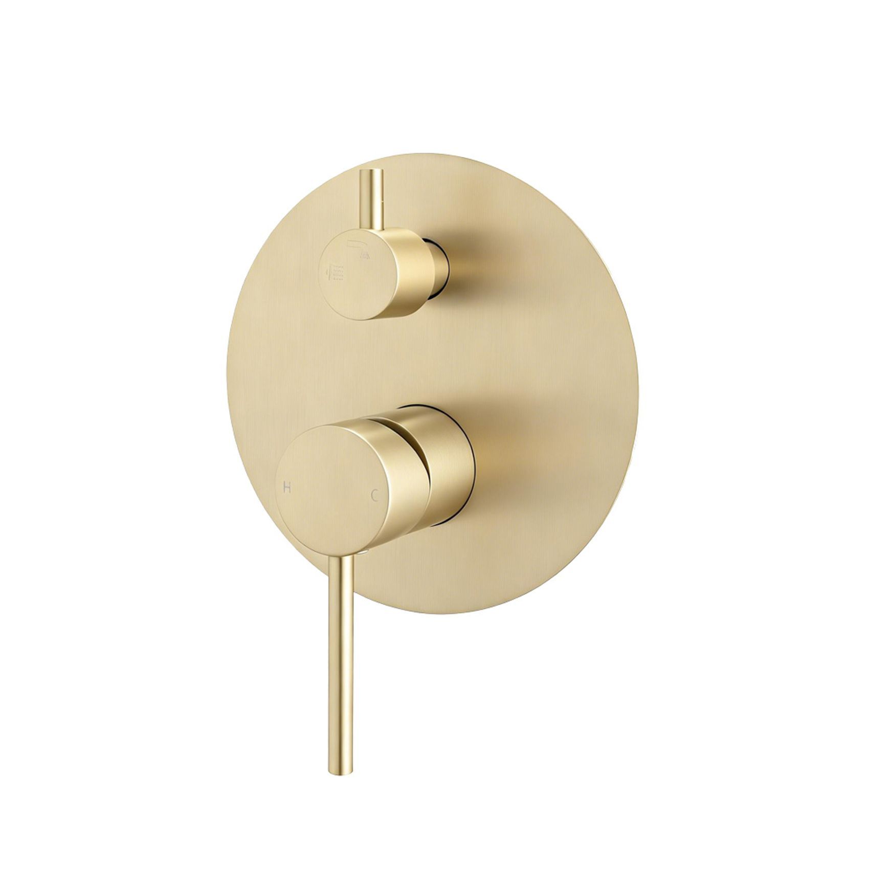 Lucid Pin Diverter Mixer Trim Kit Light Brushed Brass