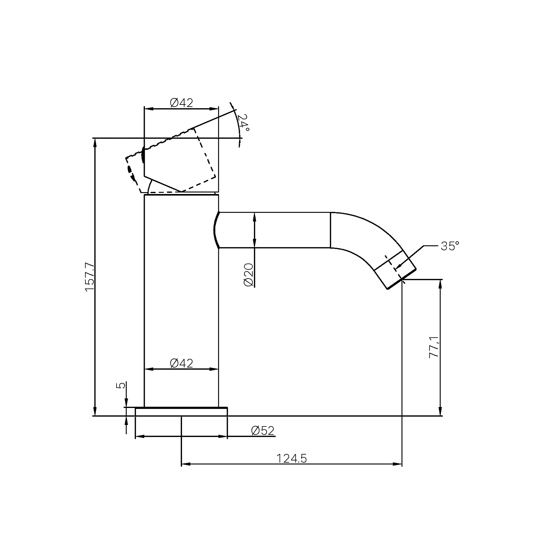 Zen SS316L Basin Mixer Handless | Brushed Nickel