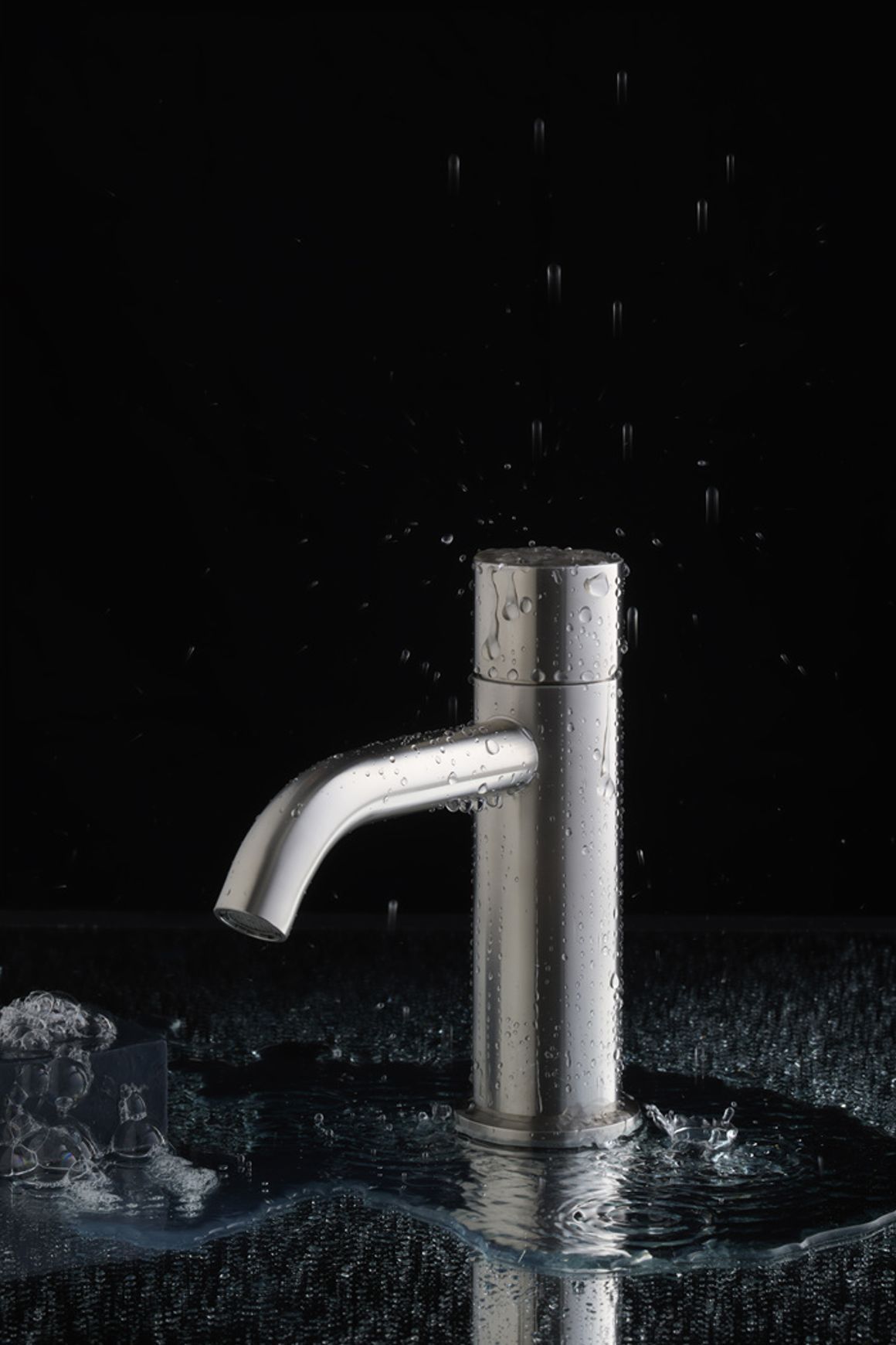 Zen SS316L Basin Mixer Handless | Brushed Nickel