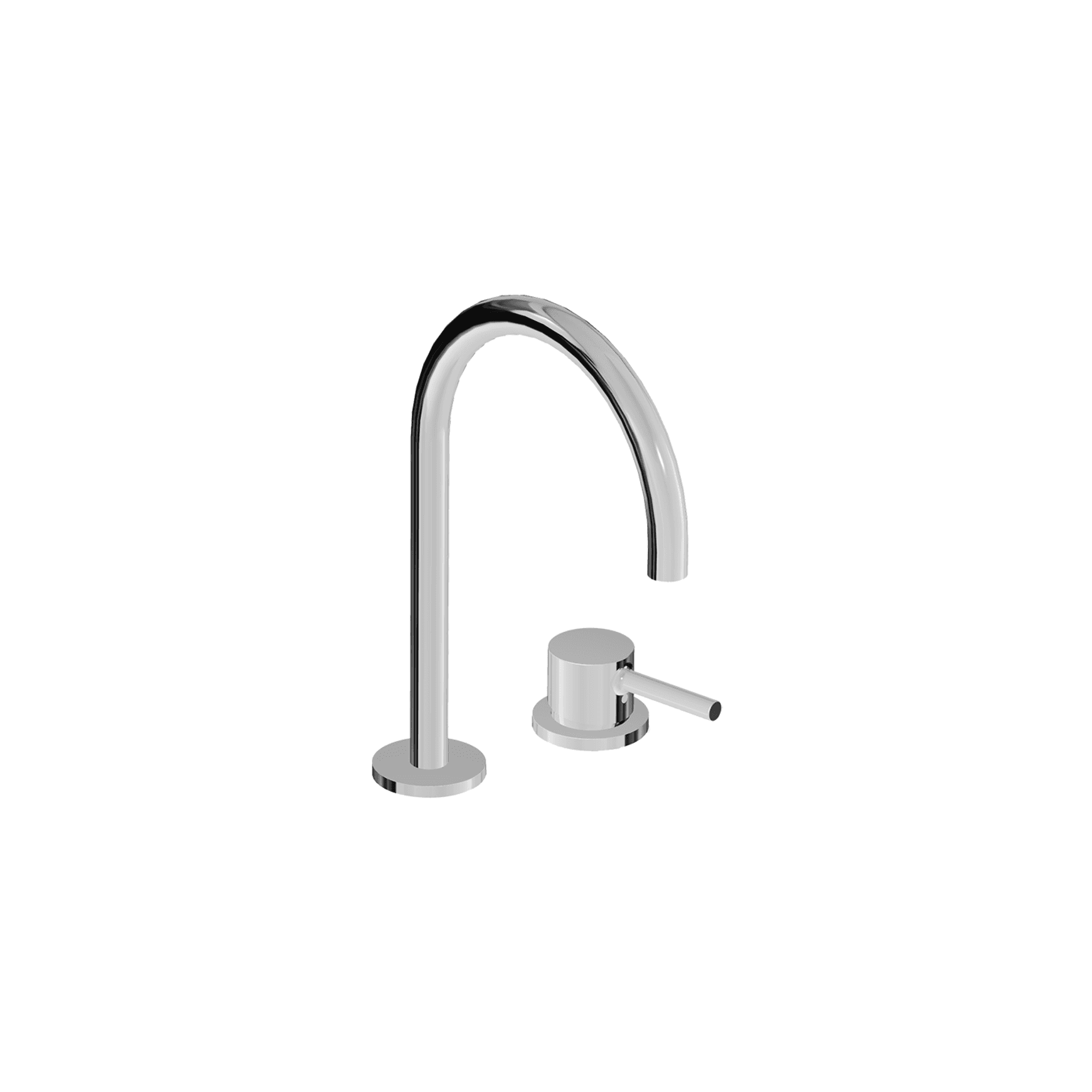 Pan S 2 Tap Hole Extended Height Goose Neck Basin Mixer