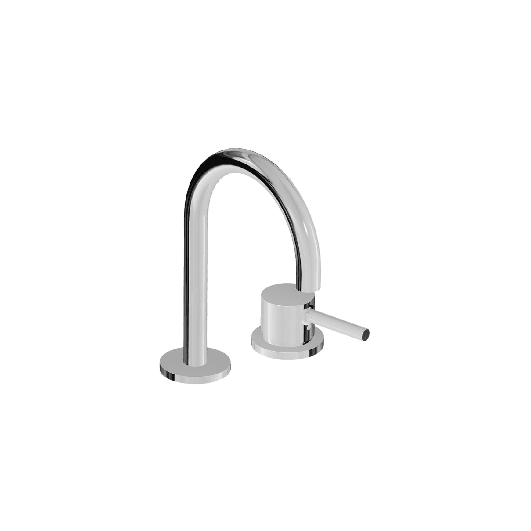 Pan S 2 Tap Hole Goose Neck Basin Mixer