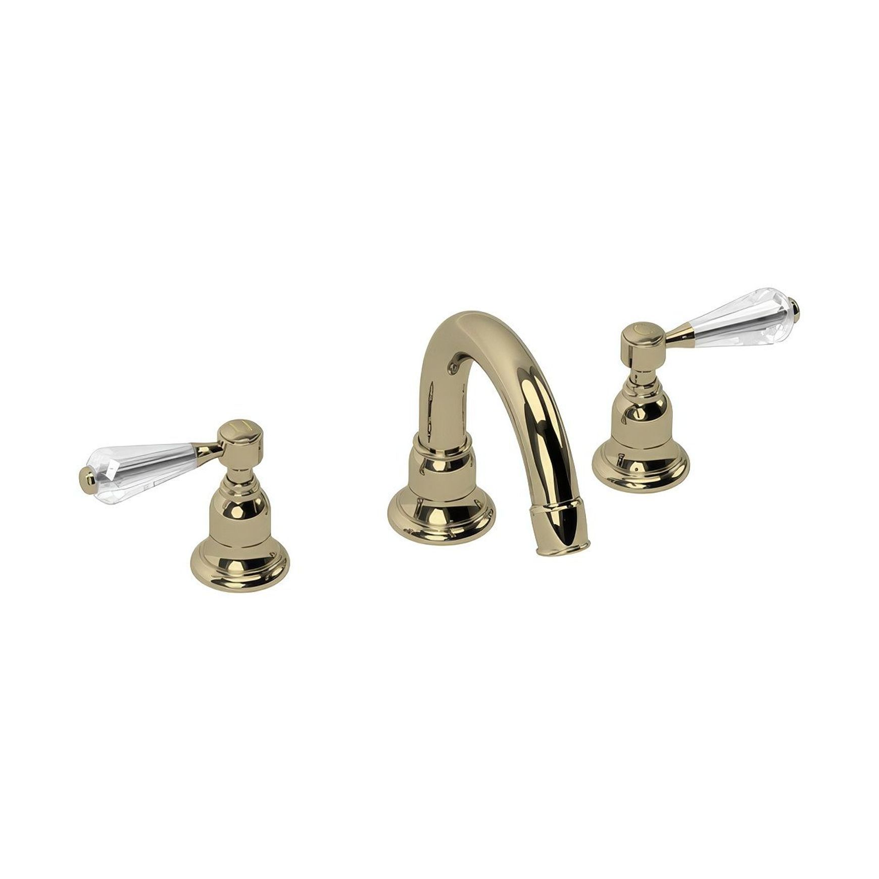 Fairfield - Crystal lever basin tap with high spout