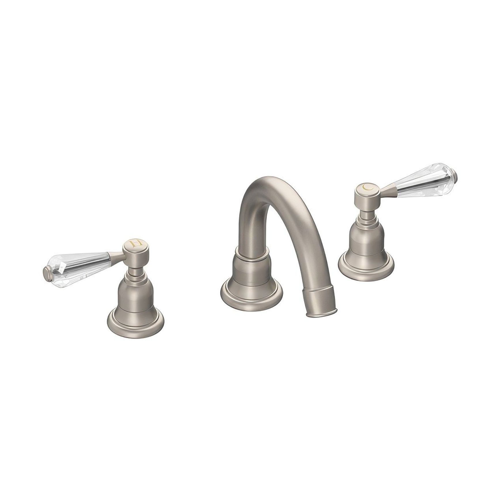 Fairfield - Crystal lever basin tap with high spout