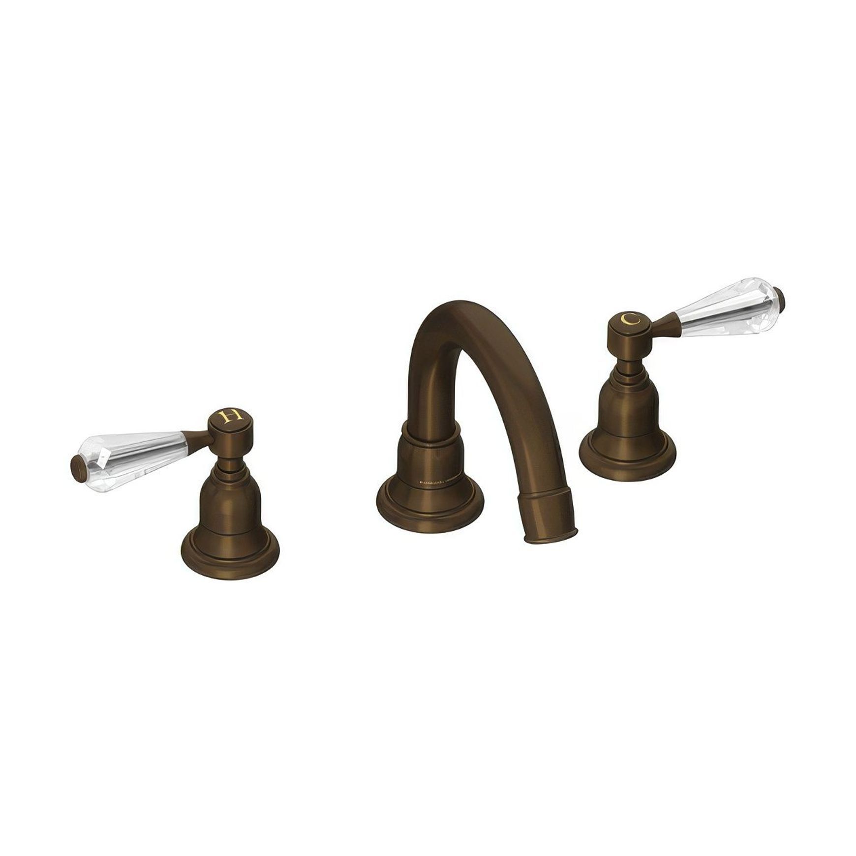Fairfield - Crystal lever basin tap with high spout
