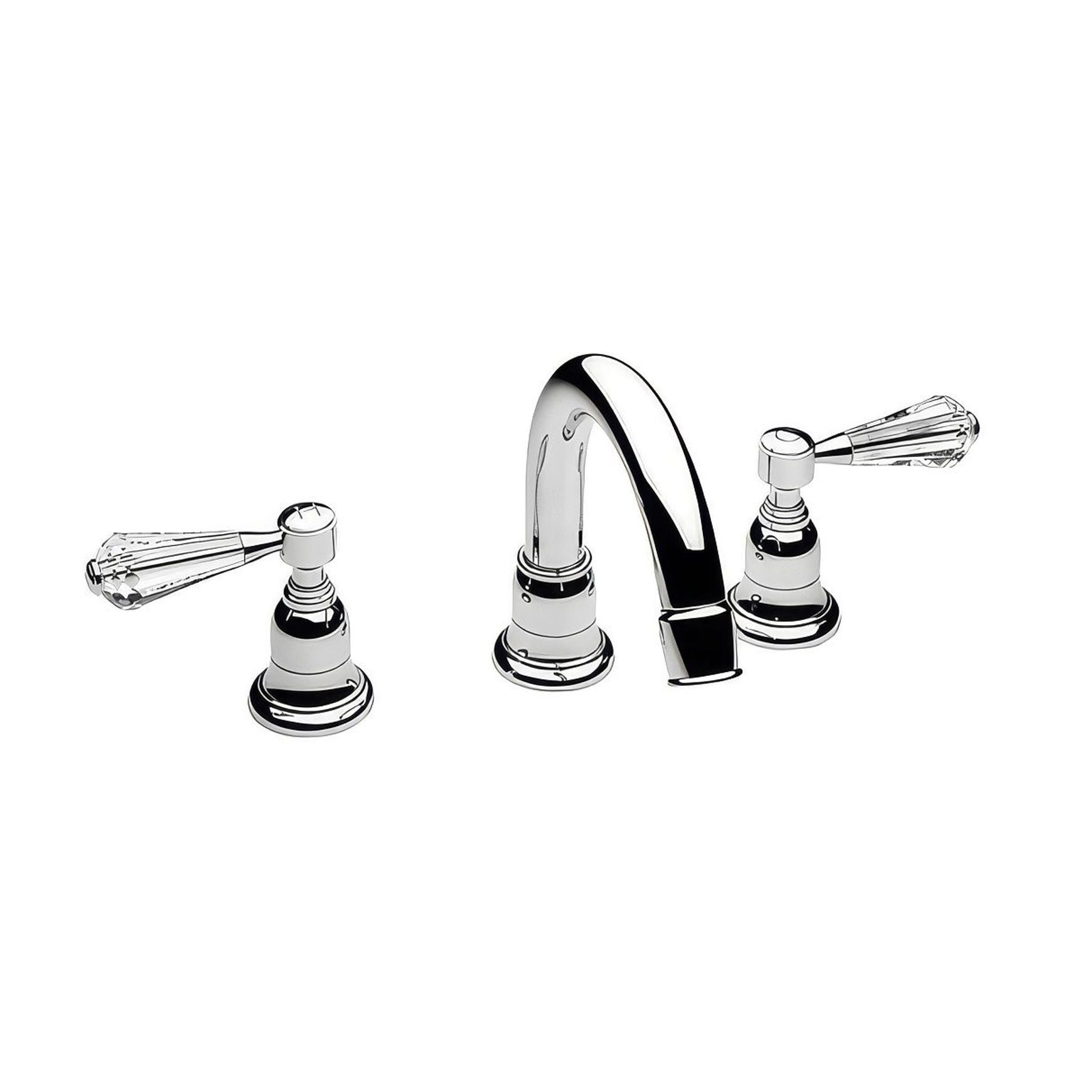 Fairfield - Crystal lever basin tap with high spout