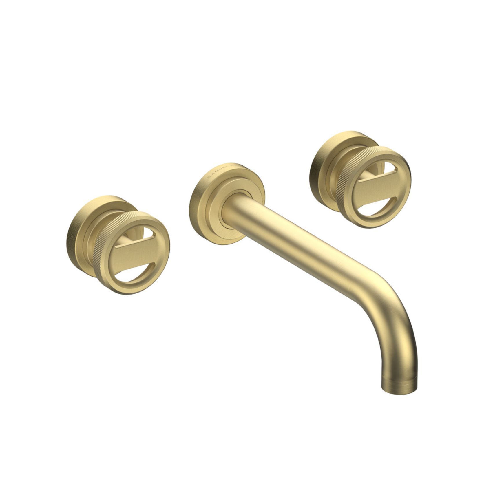 Lathe - Wall mounted basin tap with wheel handles
