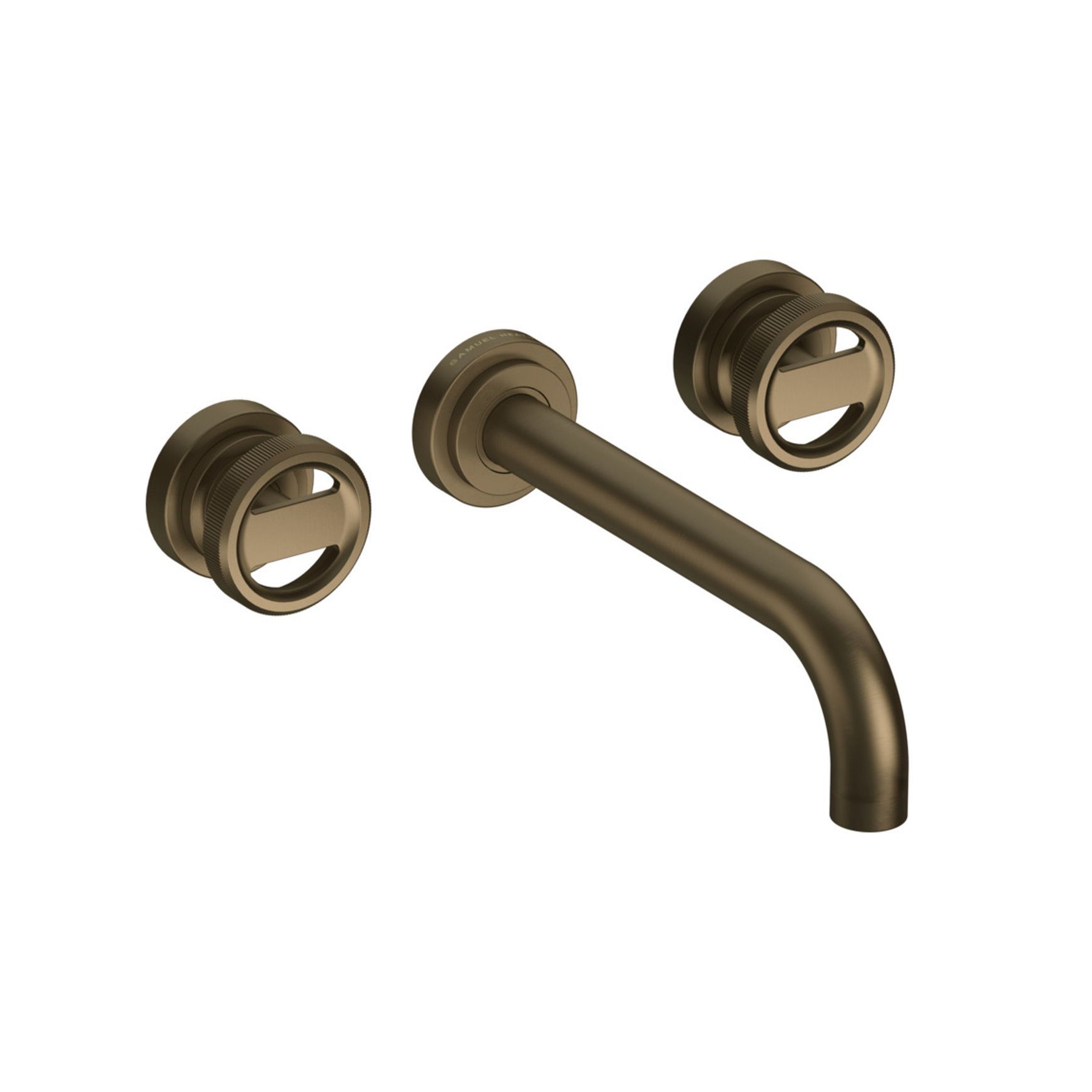 Lathe - Wall mounted basin tap with wheel handles