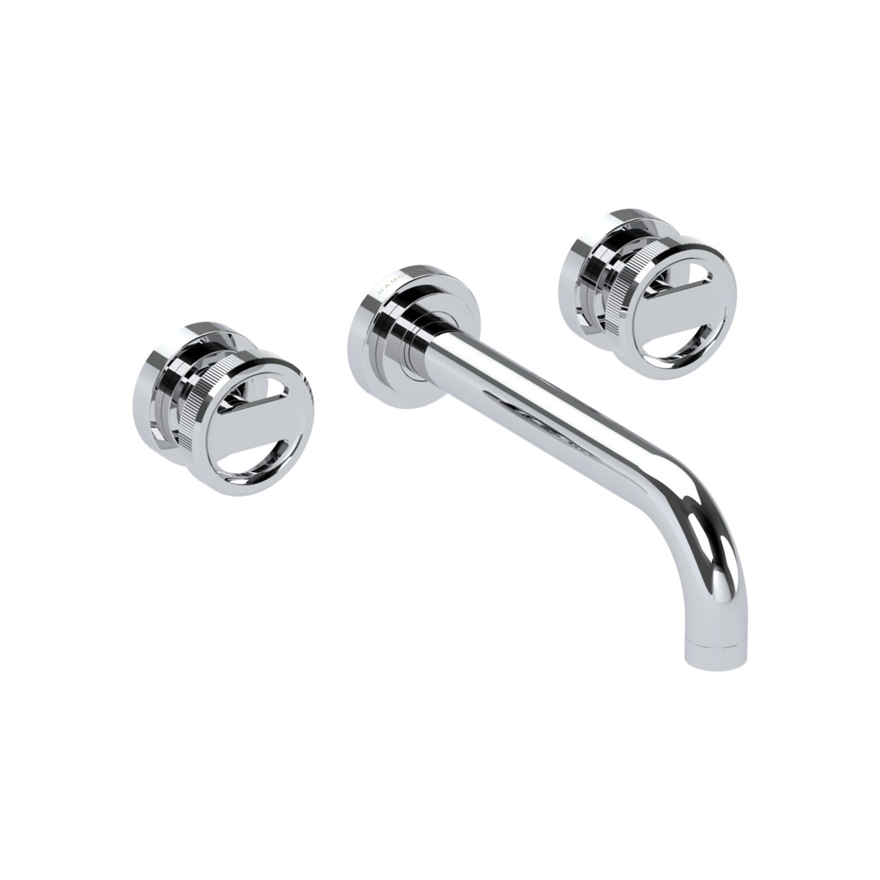 Lathe - Wall mounted basin tap with wheel handles