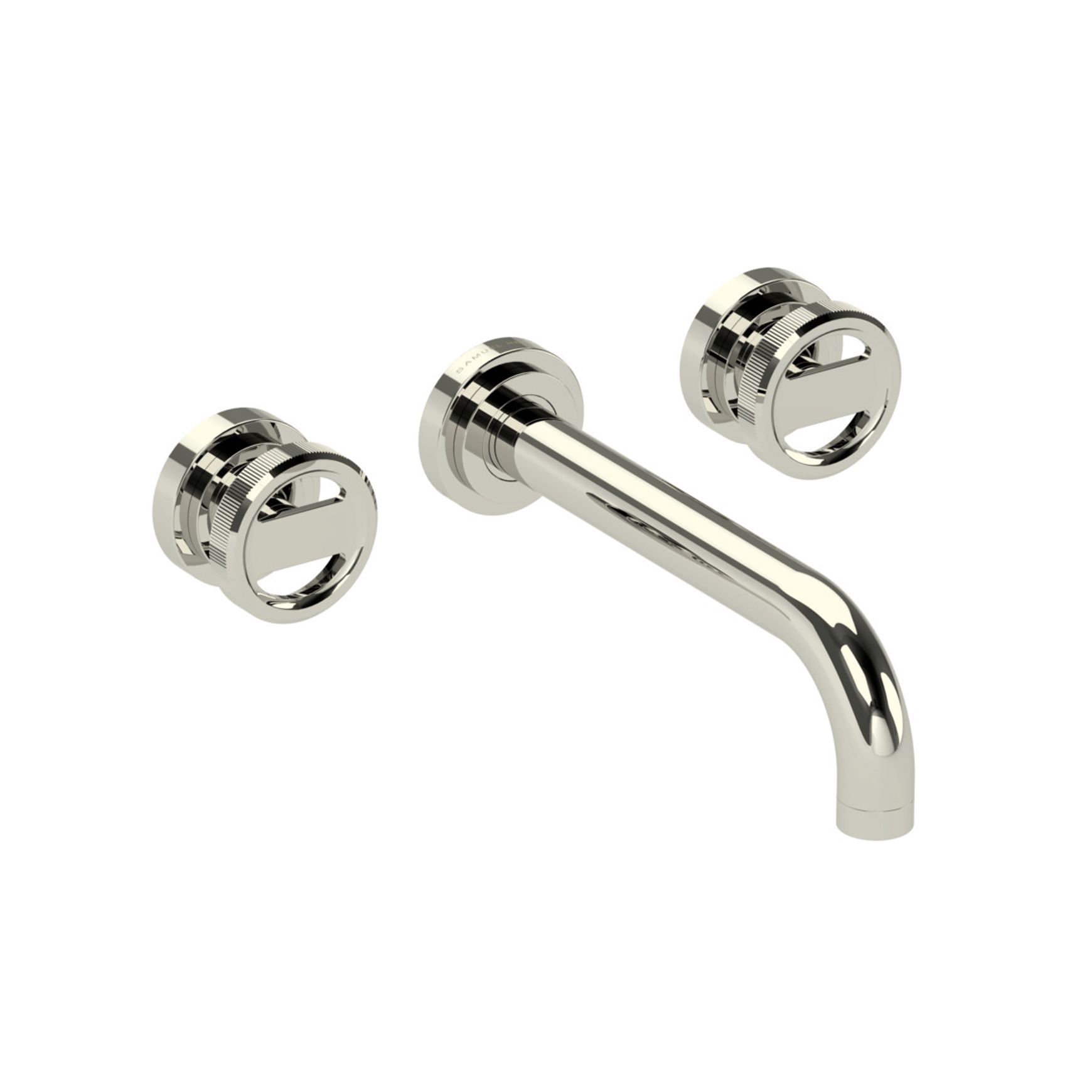 Lathe - Wall mounted basin tap with wheel handles
