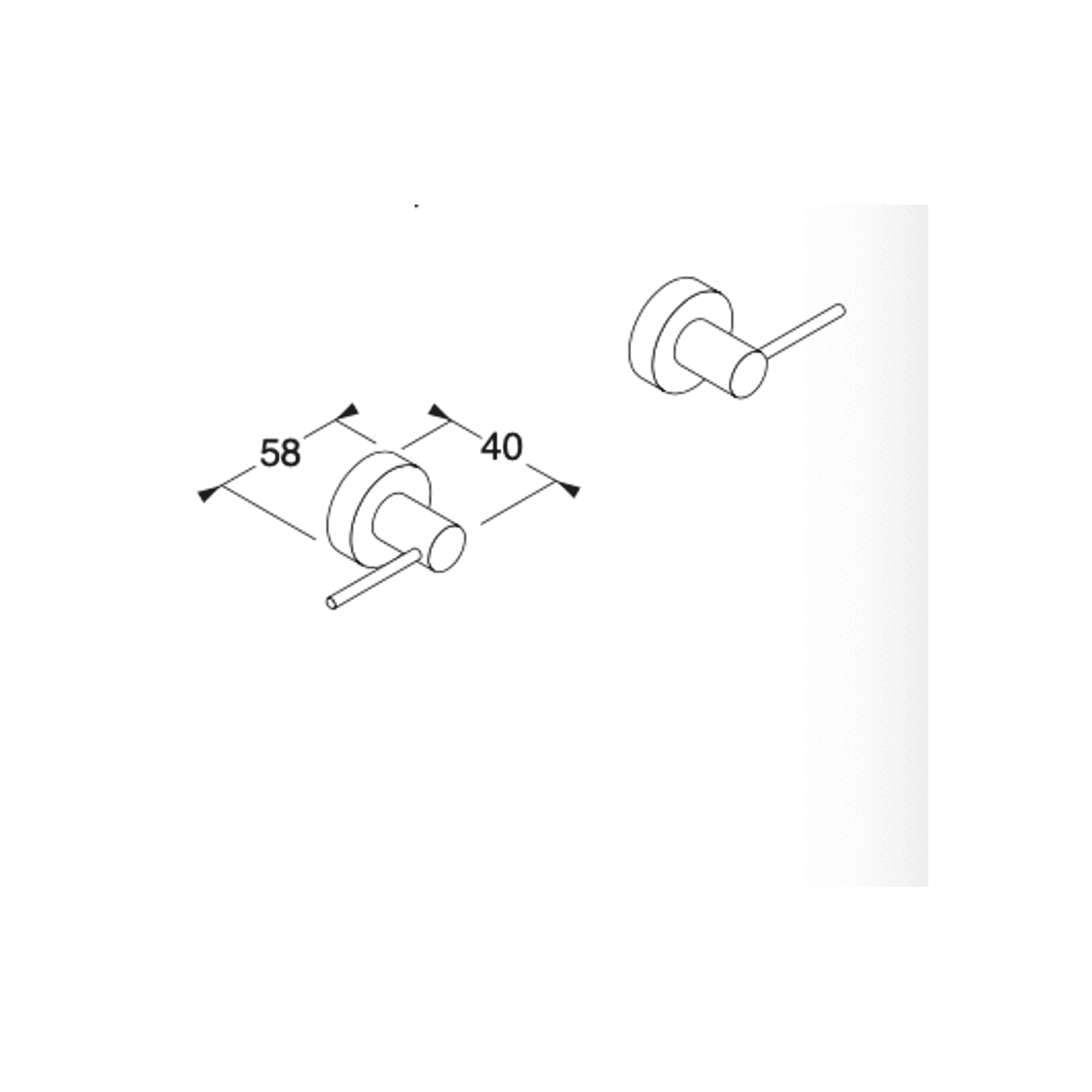 Minimal Wall-mounted Tap Pair dimensions