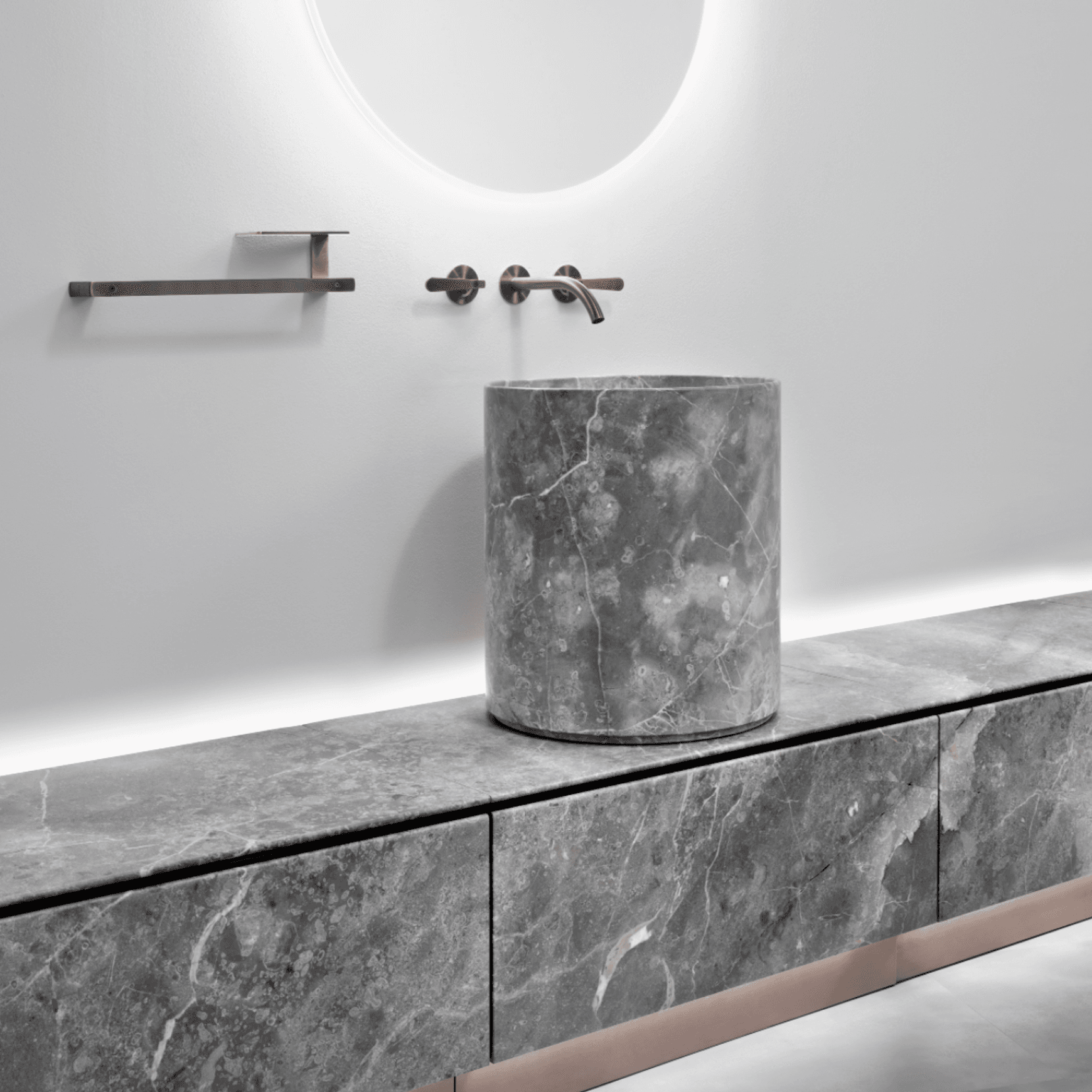 LUTEZIA Wall Mounted Dual Mixer by CEA