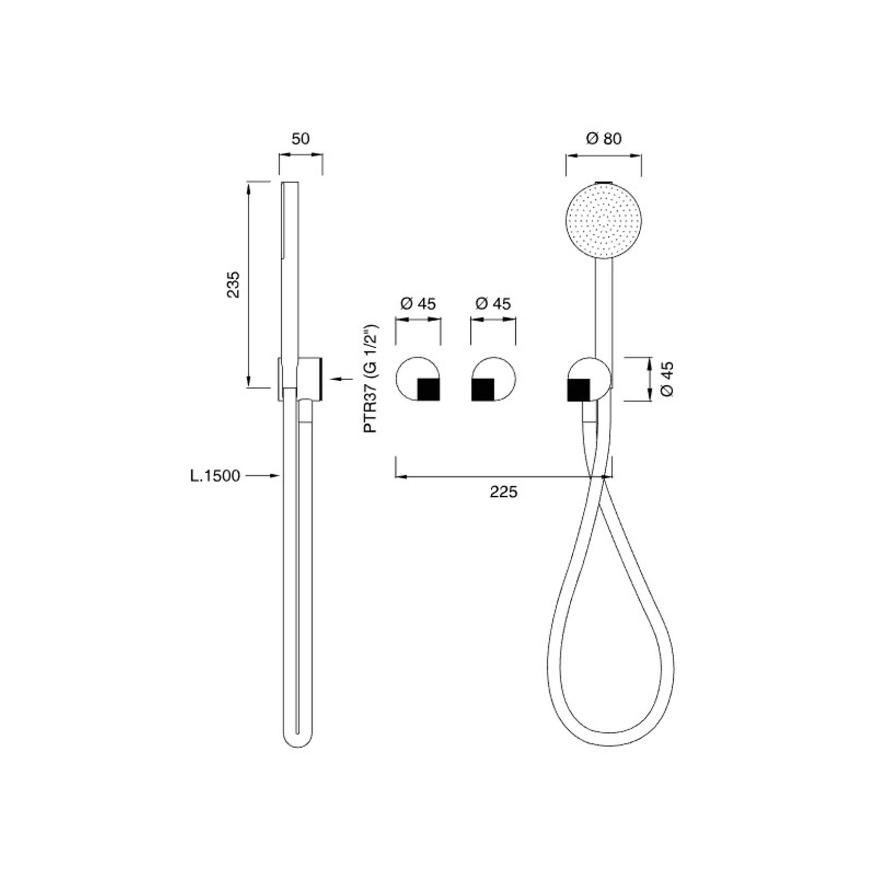 DUET Wall Mounted 2 Mixer For Bath/Shower by CEA