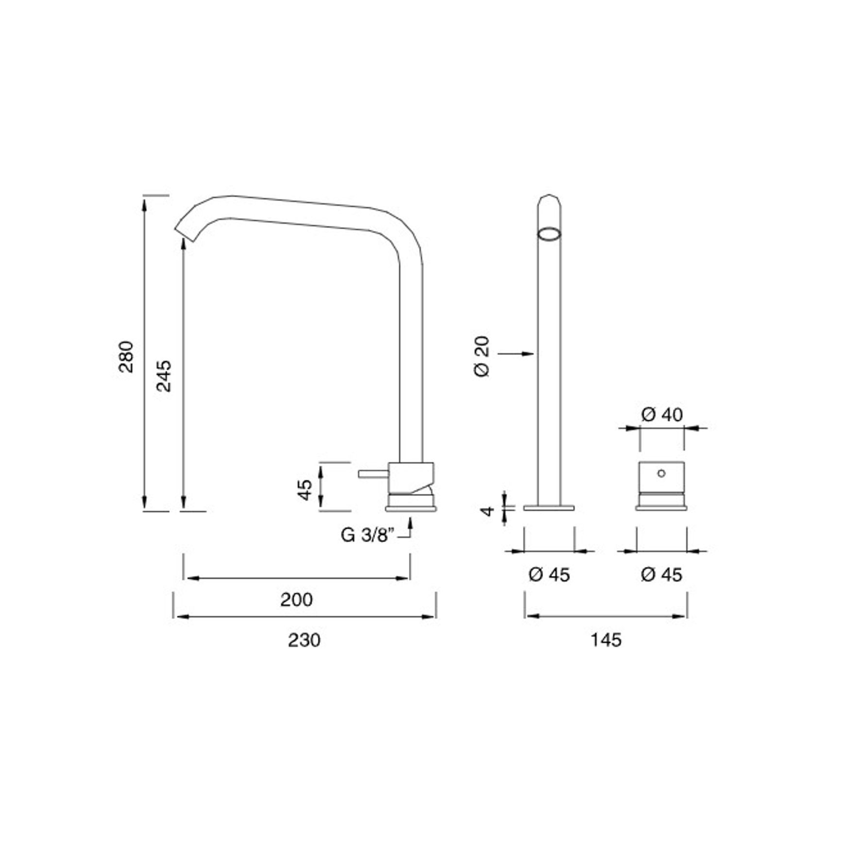 MILO 360 Two Hole Mixer by CEA
